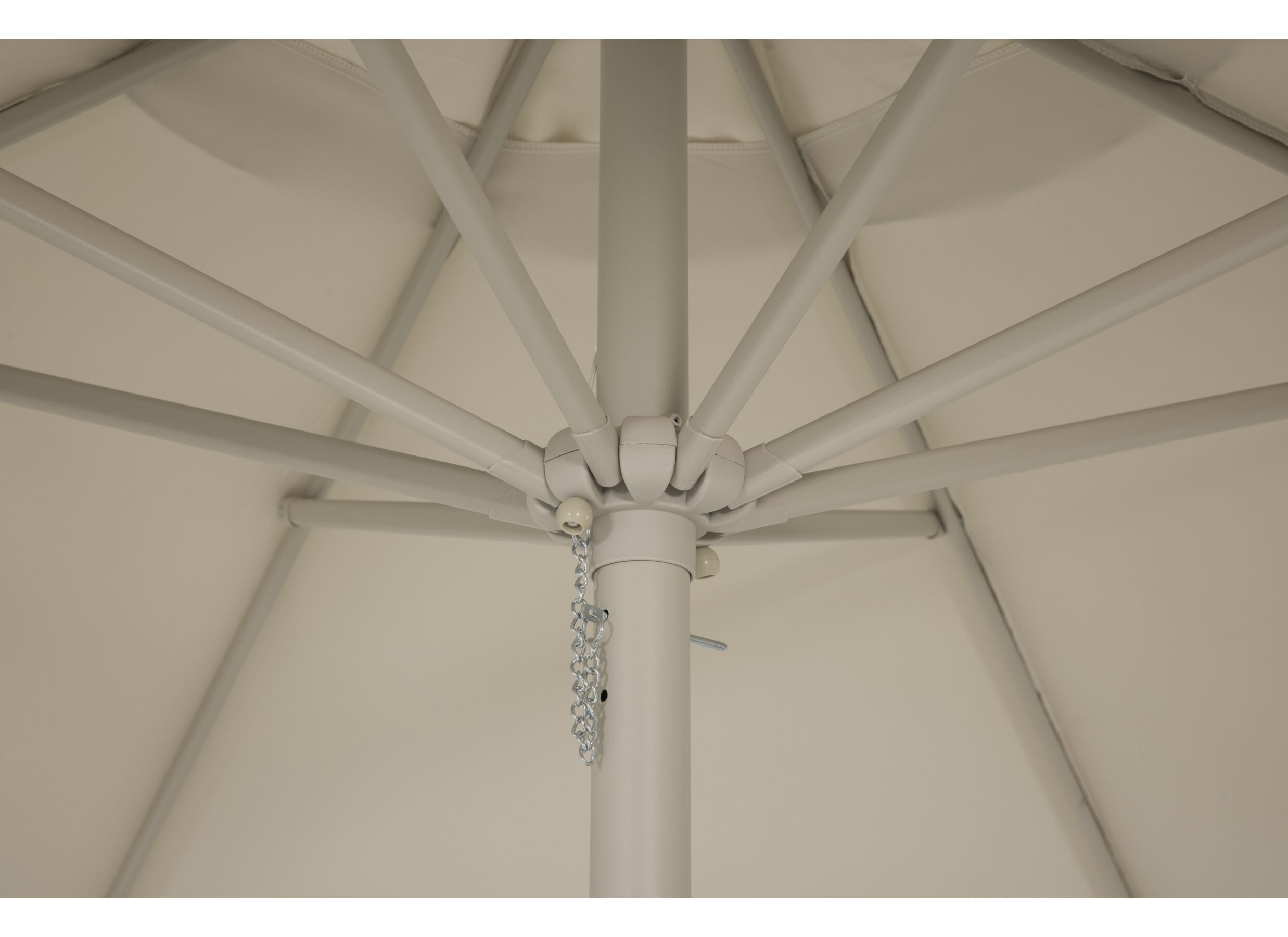 Detail - Parasol Nerissa Ø350cm mastic avec couverture