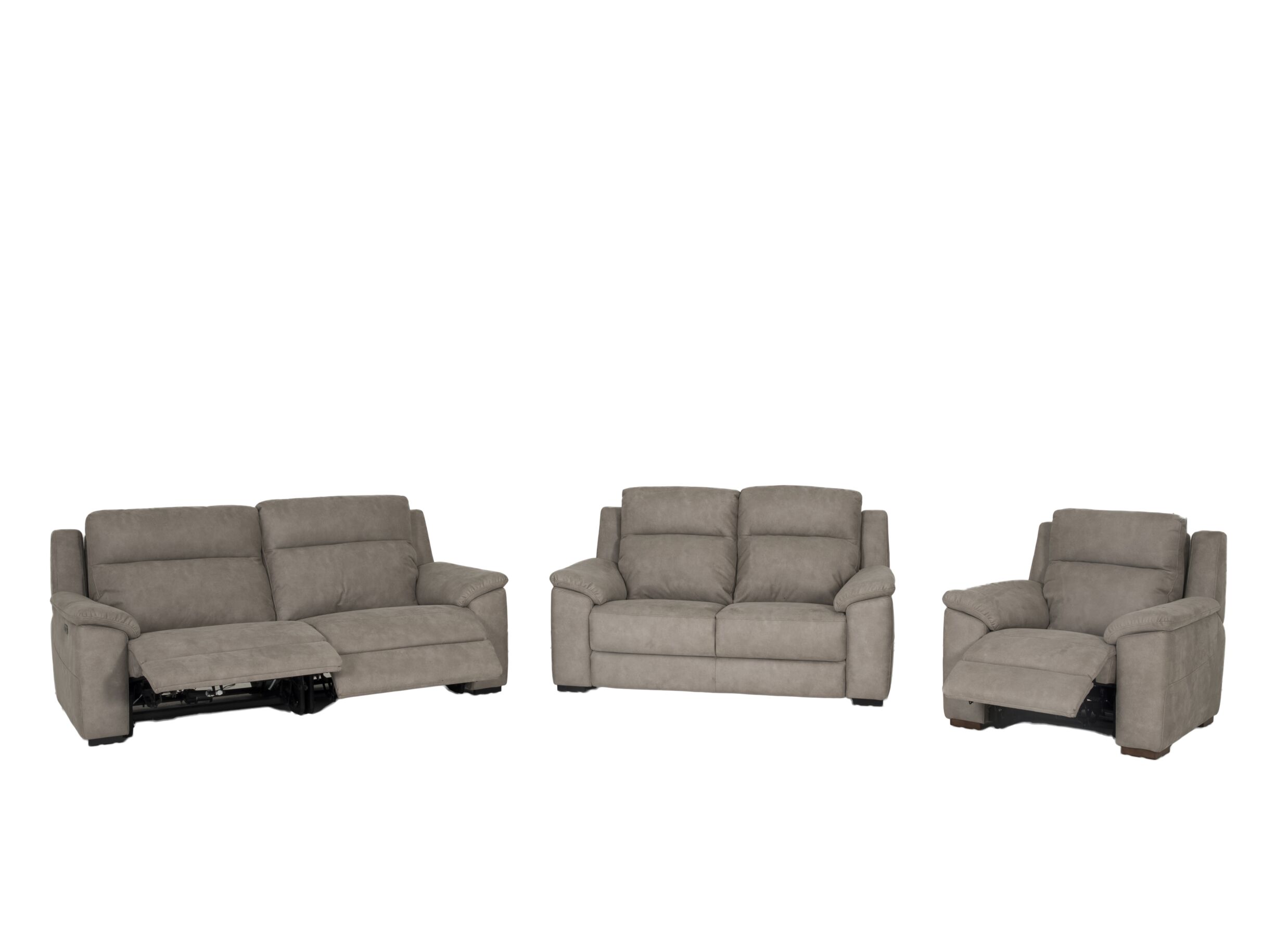 Canapé Grande 3+2+1 places - tissu - silver grey avec relax