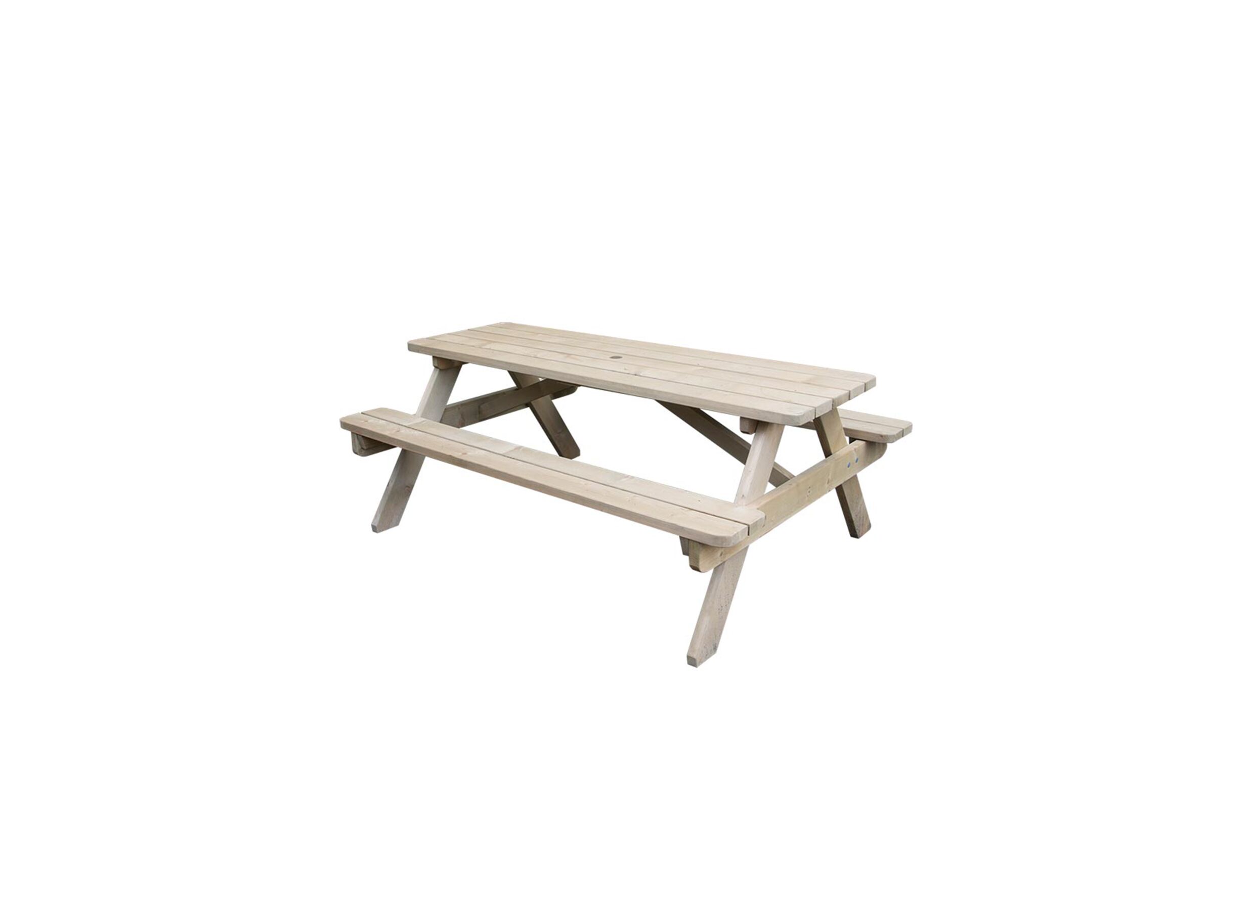 Picknicktafel 151x180cm - hout massief - beige
