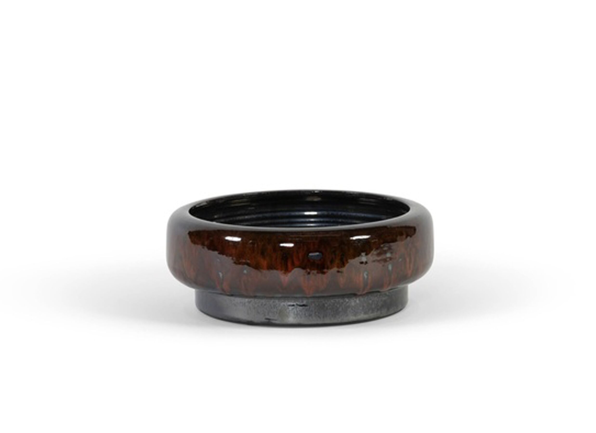 Plus Important - Porte-bougie Ø28x10,5cm - stoneware - bordeaux