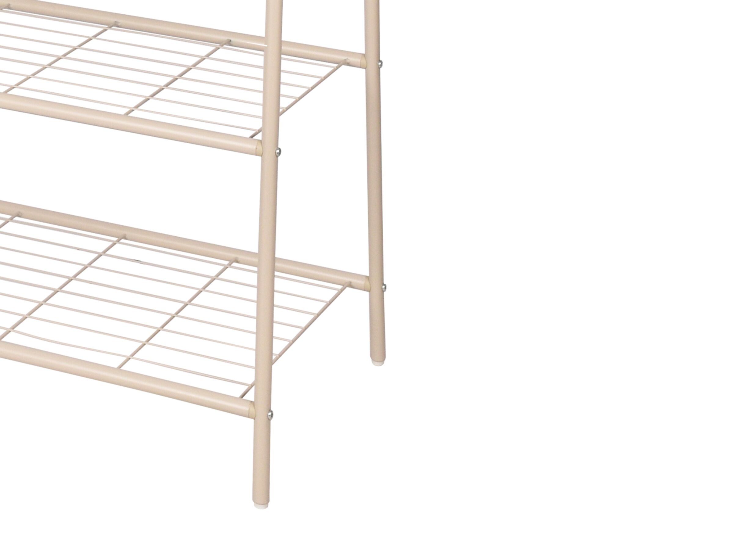 Detailfoto - Kledingrek Sneaker 80x40x170cm - metaal & hout - beige