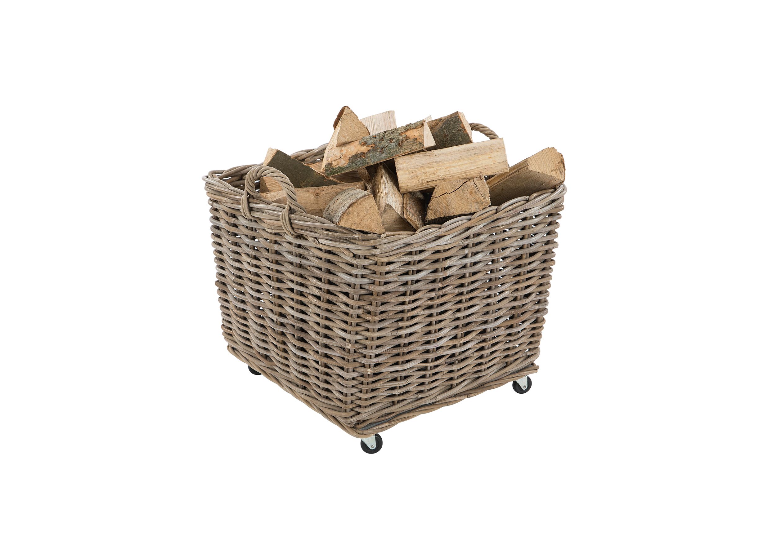 Aperçu - Panier en vannerie sur roues, 64x64x47cm