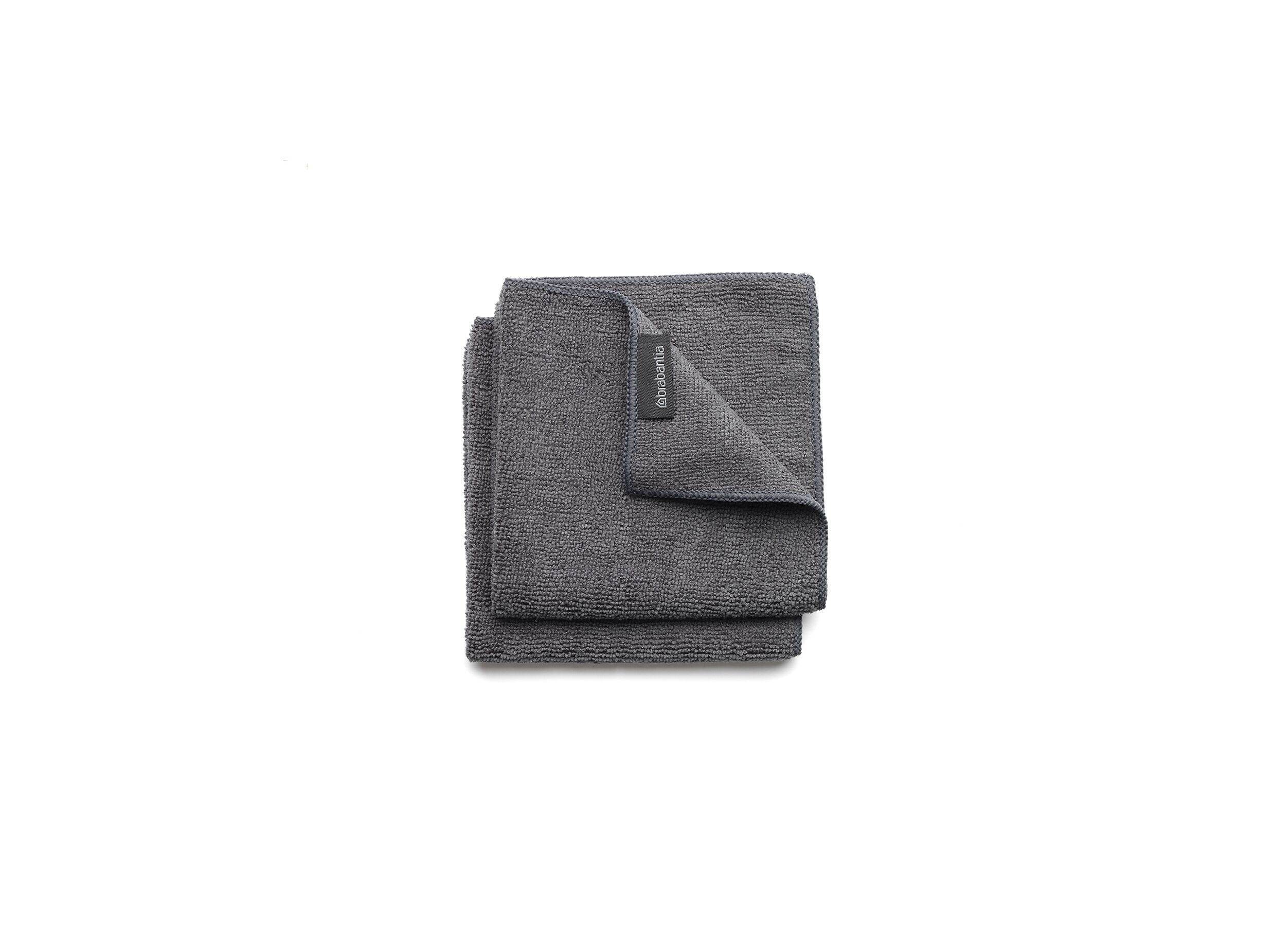 Chiffon microfibre 30x30cm gris - Chiffon microfibre Brabantia 30x30cm - microfibre - gris, lot de 2