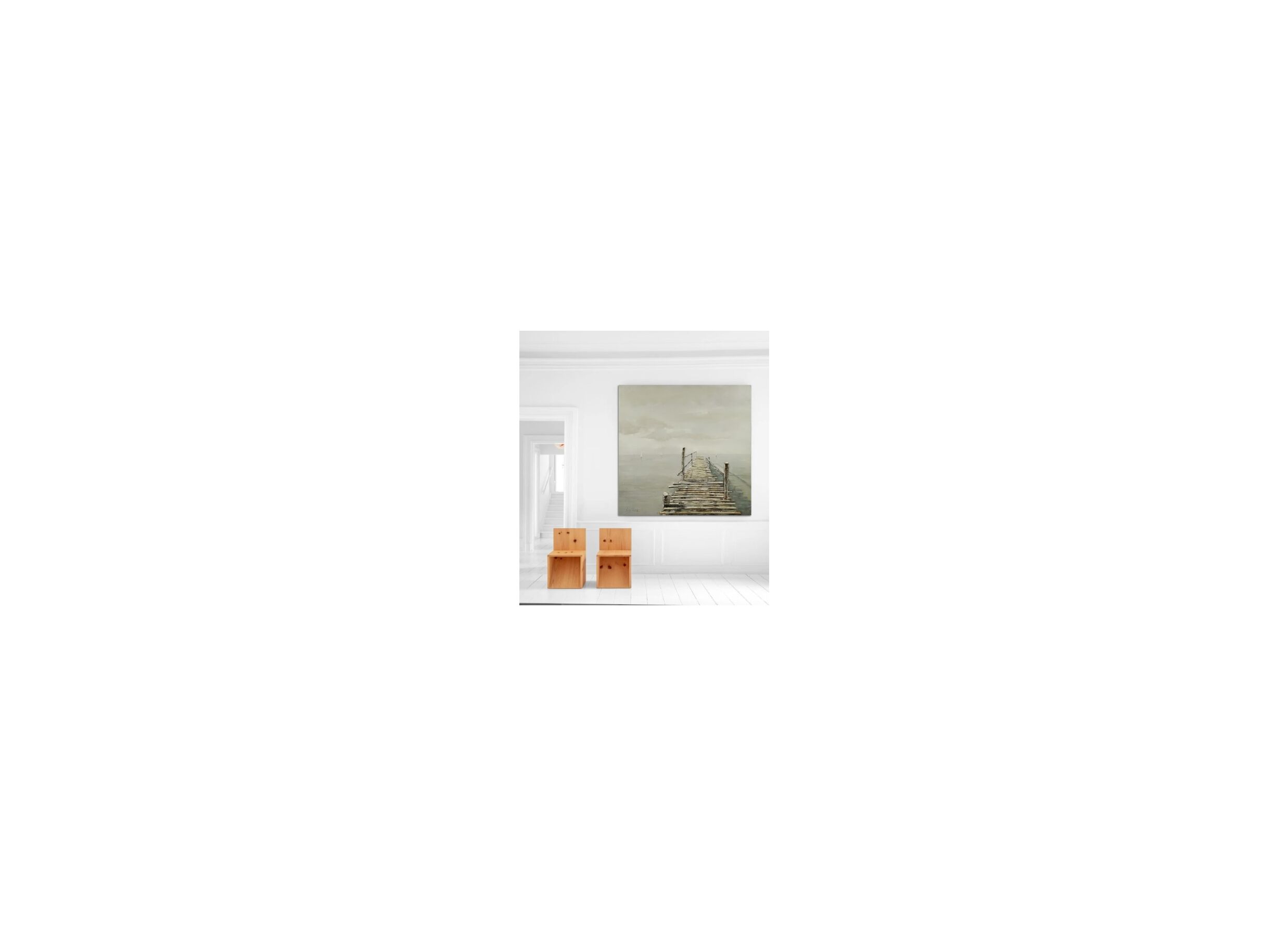 Foto ambiance - Peinture sur toile Into Nowhere 100x100cm