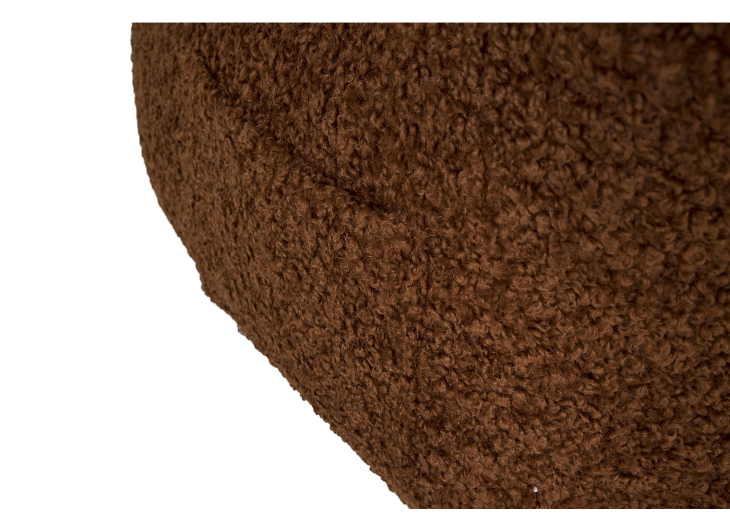 Detail - Pouf poire Karina bouclé brun