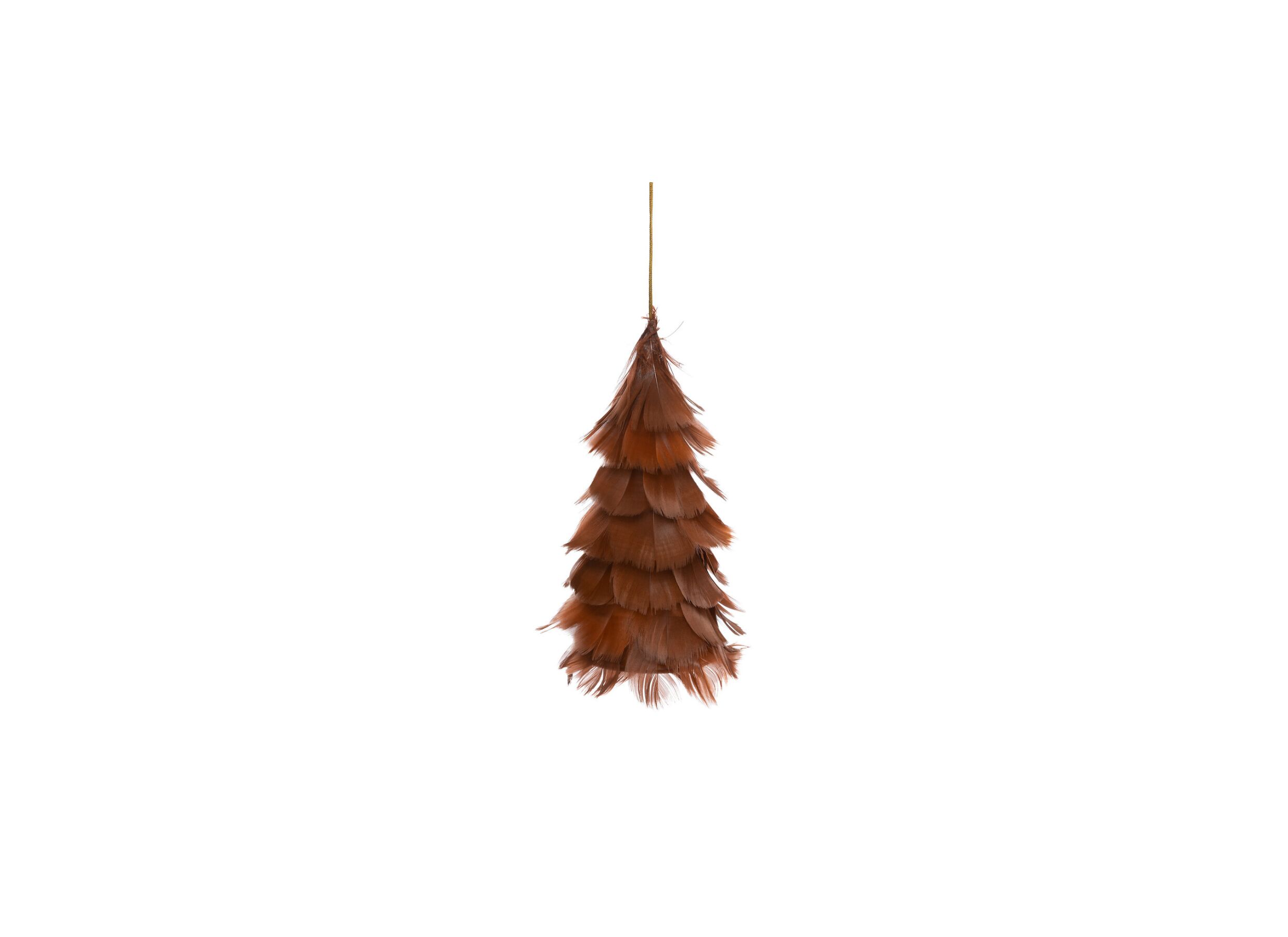 Kerstboom veren H17cm bruin - Kerstboom veren H17cm bruin