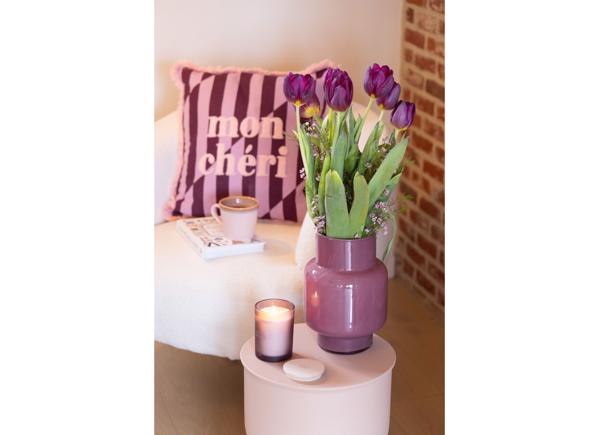 Foto ambiance - Vase Pien Ø17x25cm - verre - amarone
