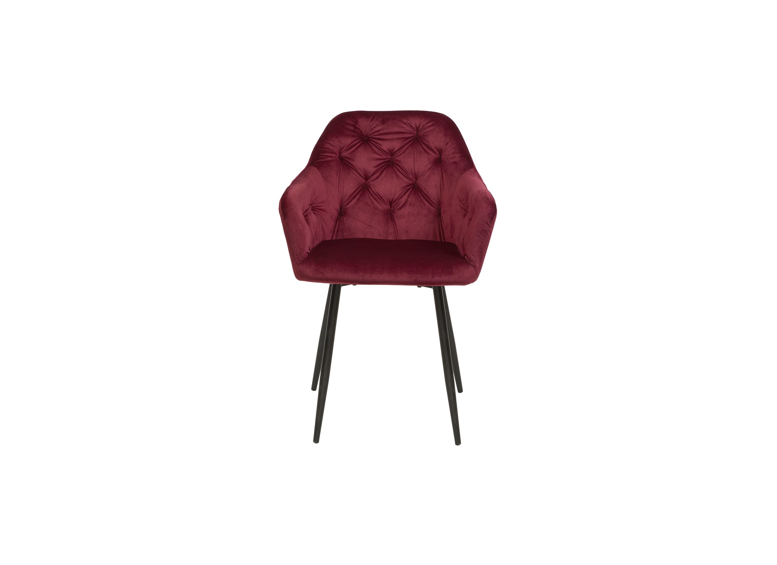 Chaise 58x60x82cm - fibre polyester - bordeaux