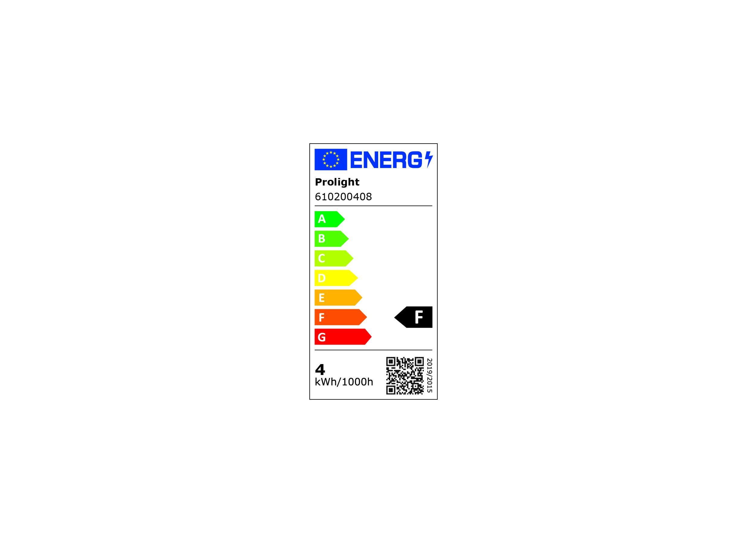 Label énergétique - Ampoule LED 4W E27