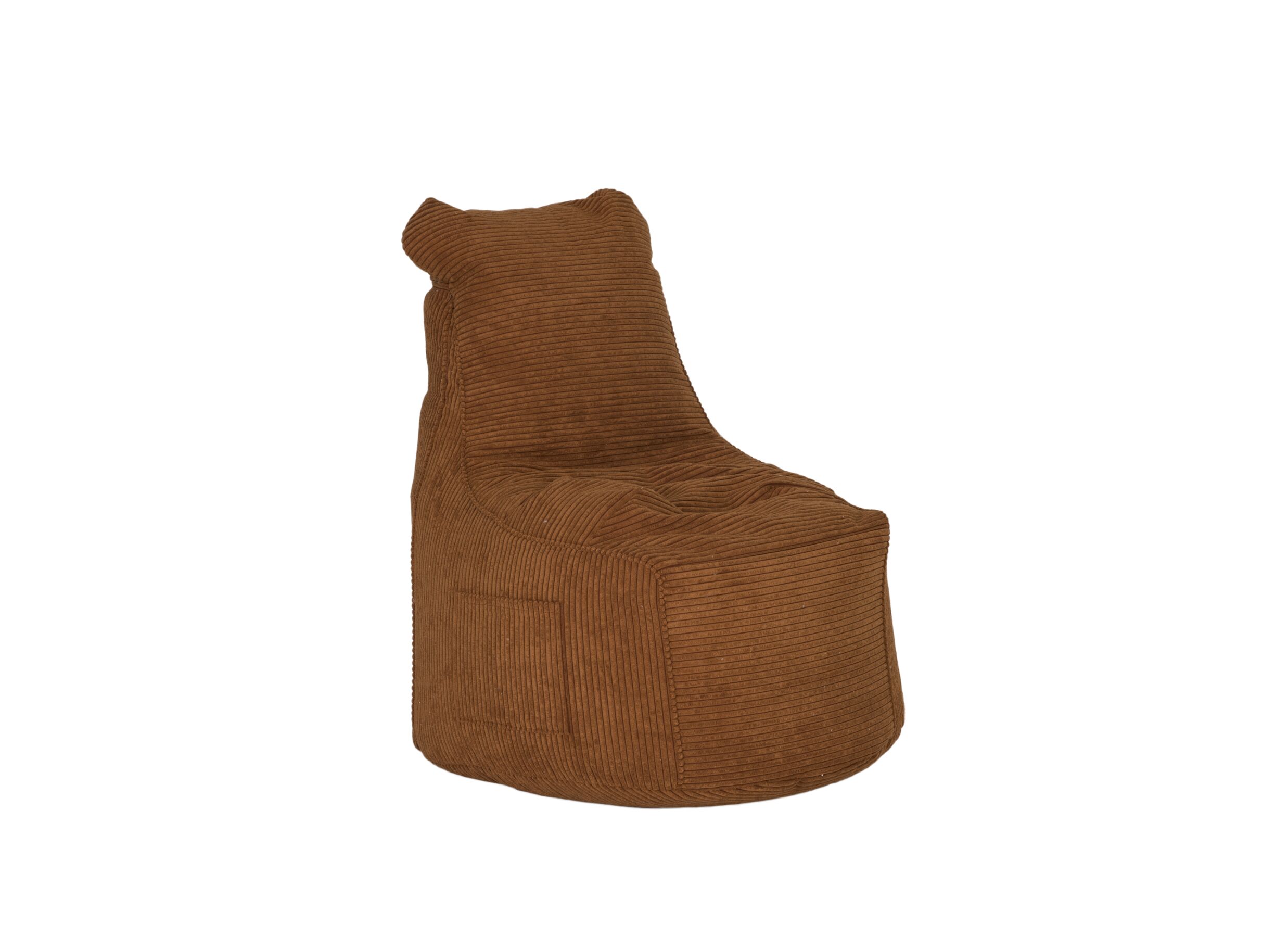 Pouf poire Pesaro tissu cognac - Pouf poire Pesaro tissu cognac