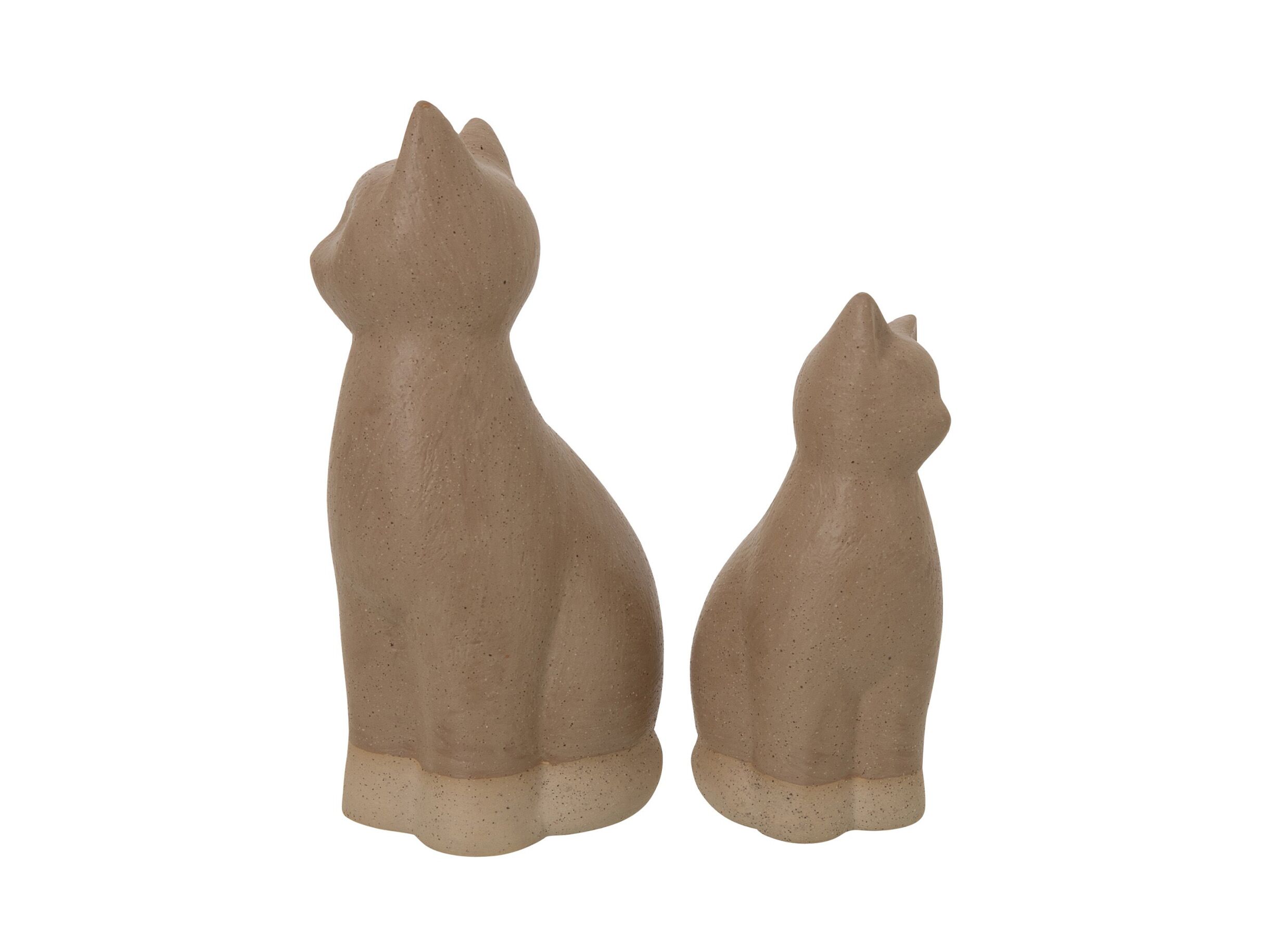 Overzichtsfoto - Deco Kat 26x12,5x29,5cm - porselein - beige set van 2
