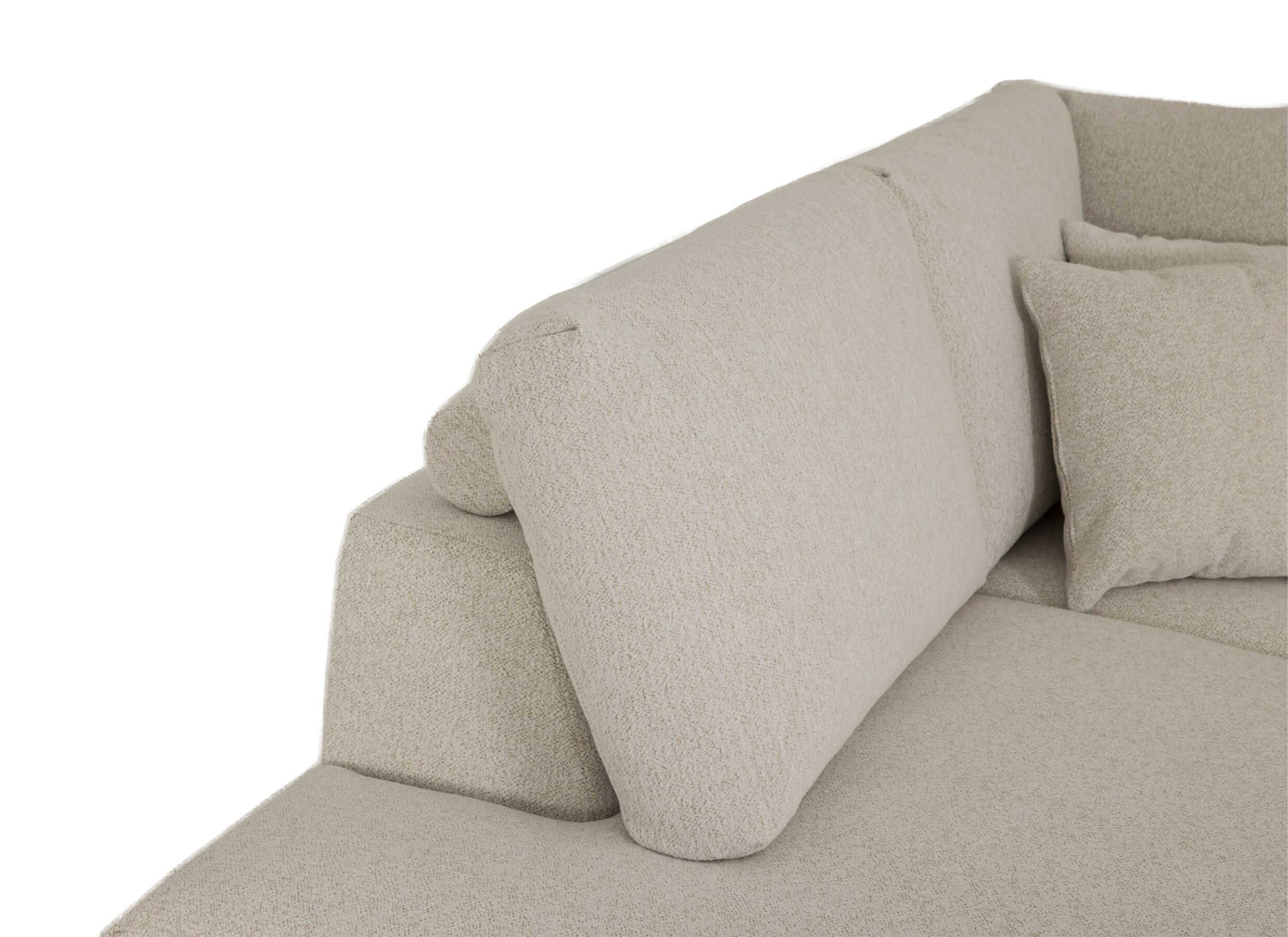 Detailfoto - Hoeksalon Celaya 298x223cm - chenille - ecru