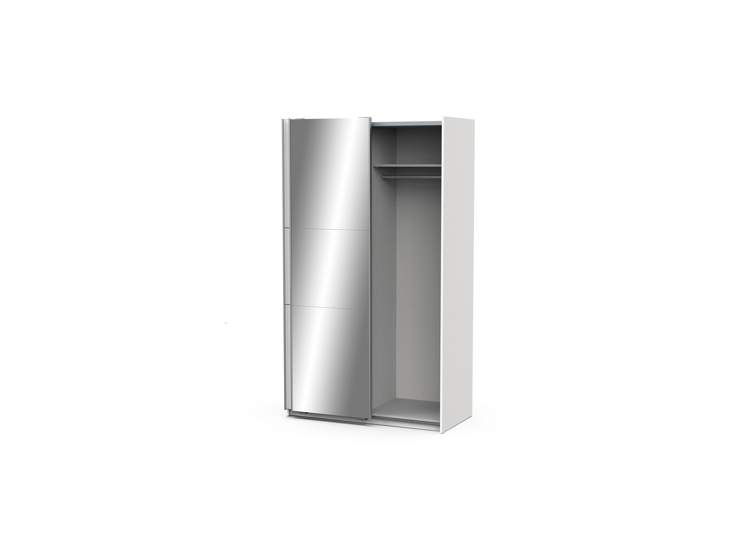 Armoire à portes coulissantes Ghost 117cm - décor - blanc