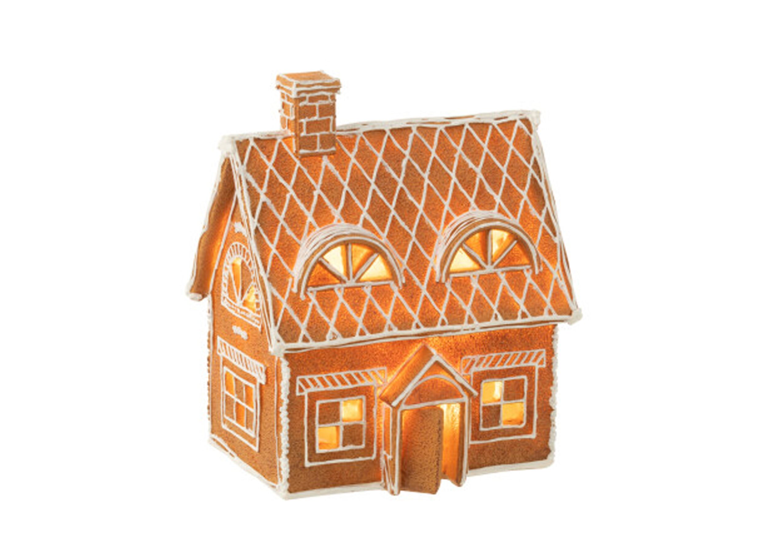 Aperçu - Décoration de Noël Gingerbread House 18,5x14x22cm - polystone - marron