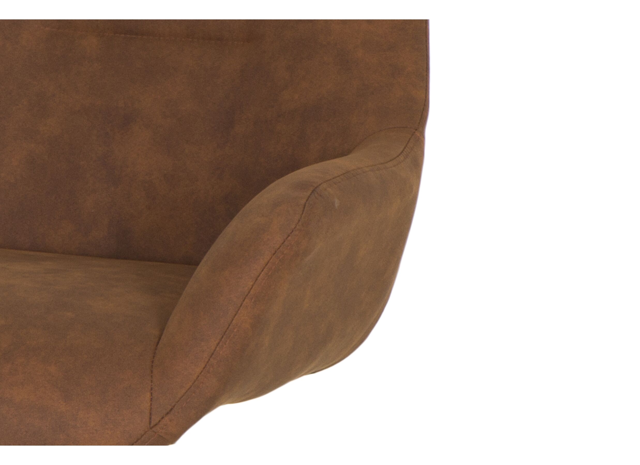 Fauteuil pivotant Catalano 80x75x78cm - tissu - cognac