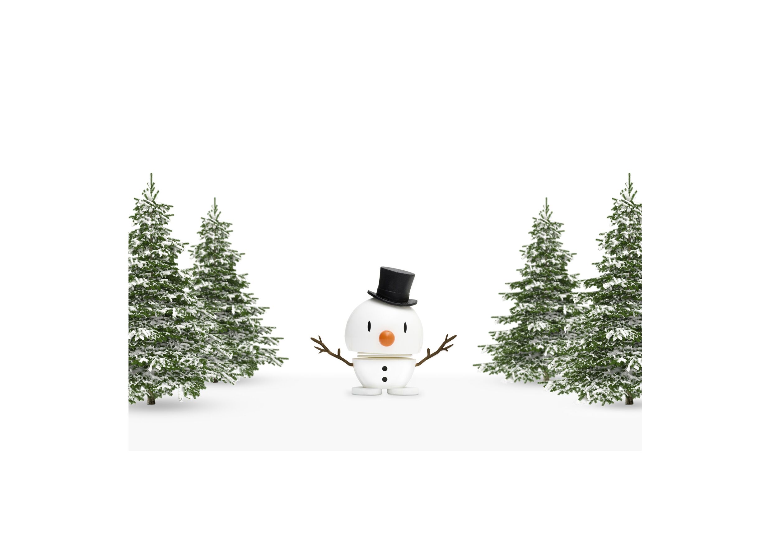 Foto ambiance - Figurine Hoptimist Snowman S H7,8cm - plastique - blanc