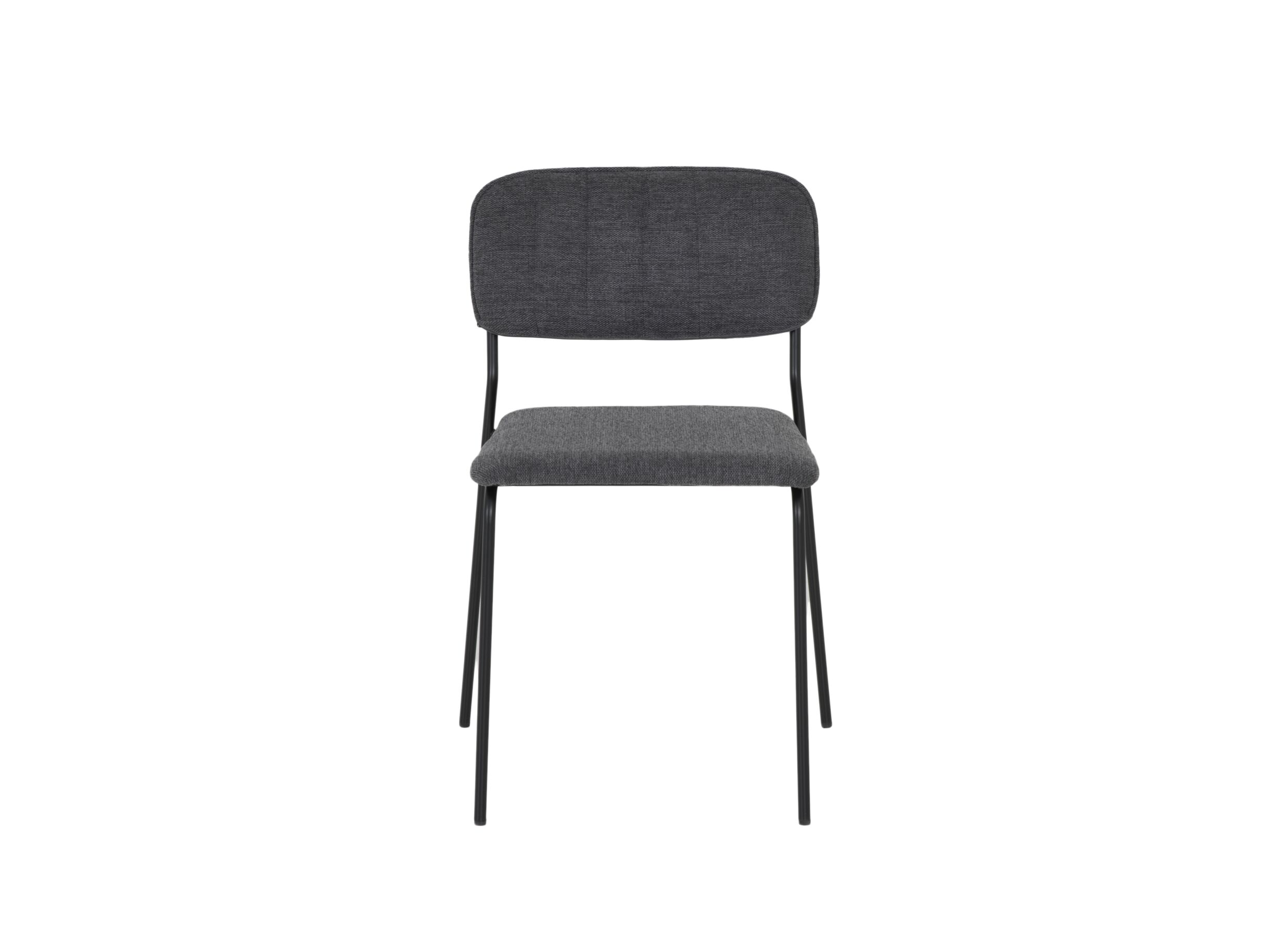 Aperçu - Chaise Epoca 46x54,5x85cm - tissu - anthracite