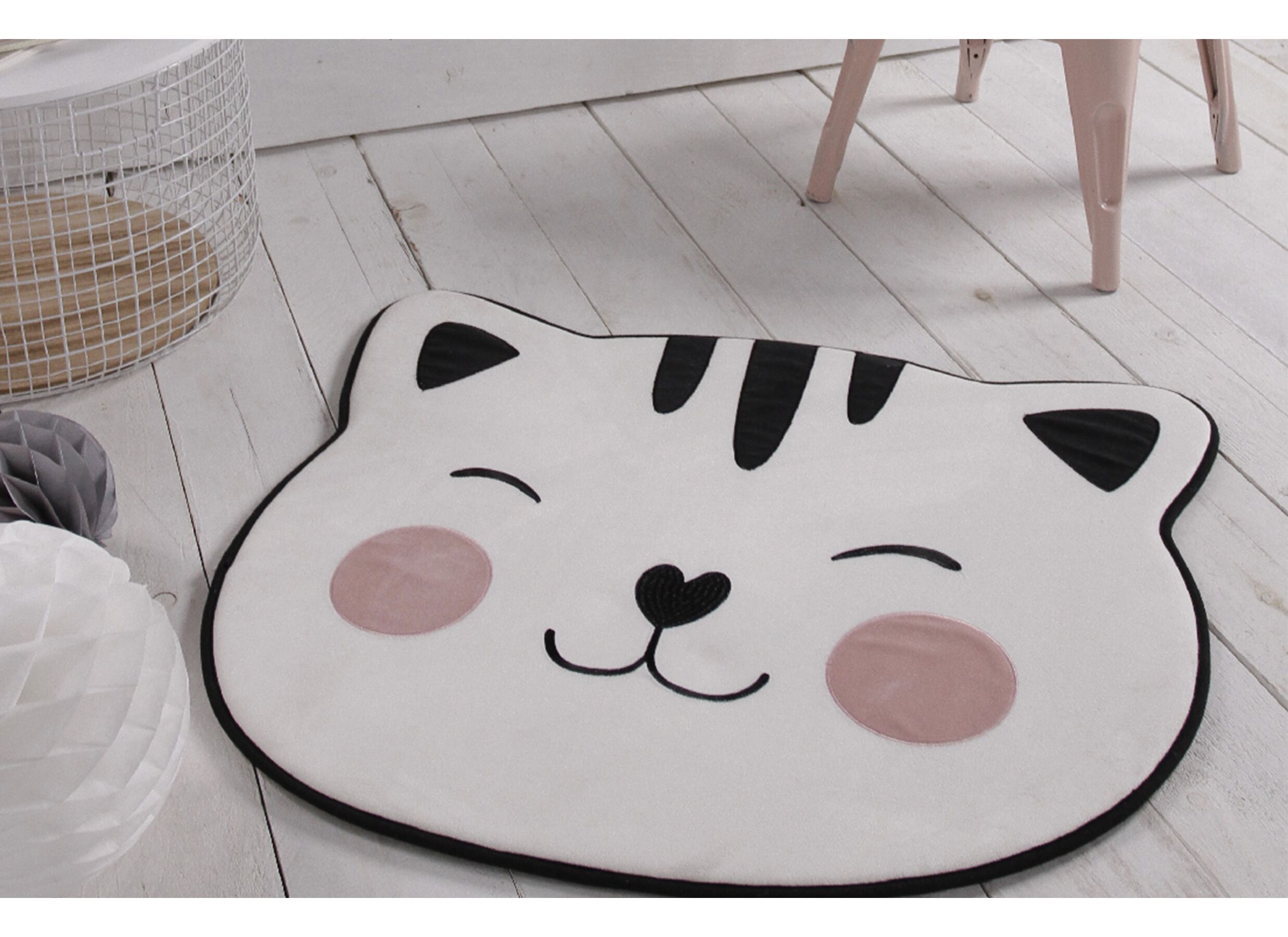 Tapis enfant Forme Girl 70x80cm blanc - Tapis enfant Forme Girl 70x80cm blanc