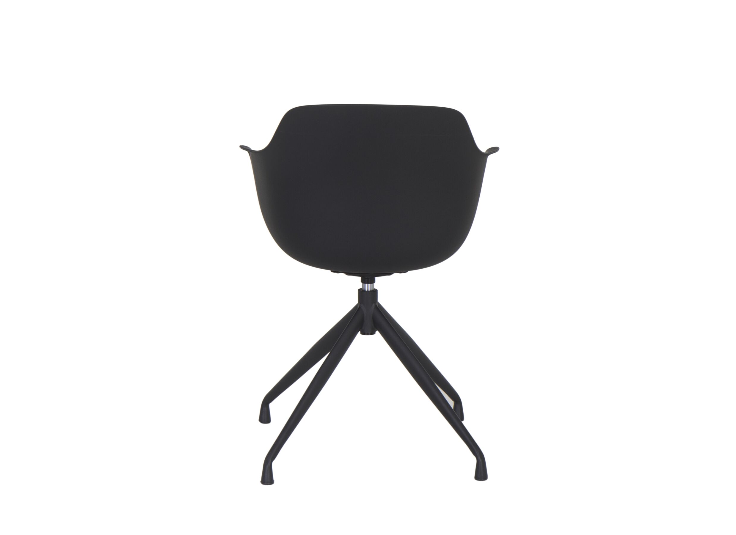 Chaise pivotante Burning 58x55x83.5cm - similicuir - noir