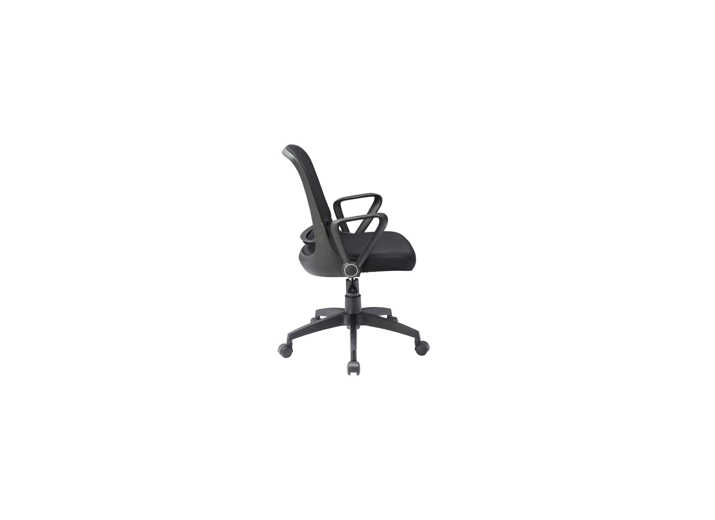 Chaise de bureau Blitz 58x55x96,5cm - similicuir & tissu - noir