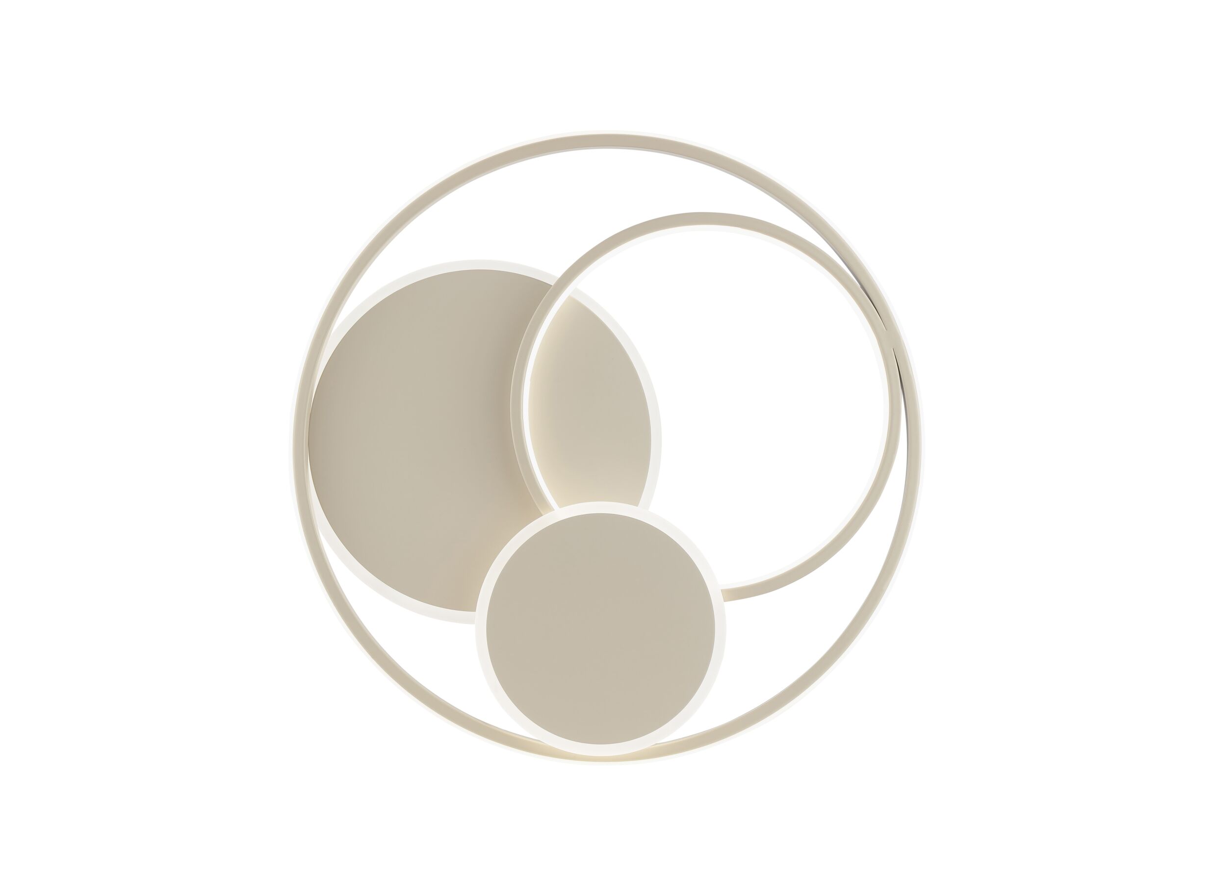 Aperçu - Plafonnier Runda Ø50cm - métal & silicone - beige