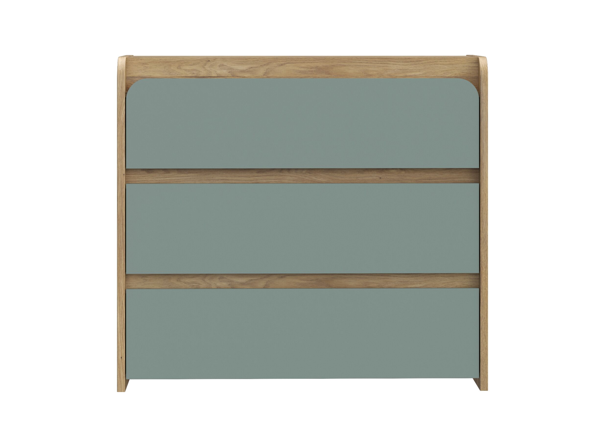 Aperçu - Commode Hoa 105x41x94cm - décor - chêne mauvella & vert
