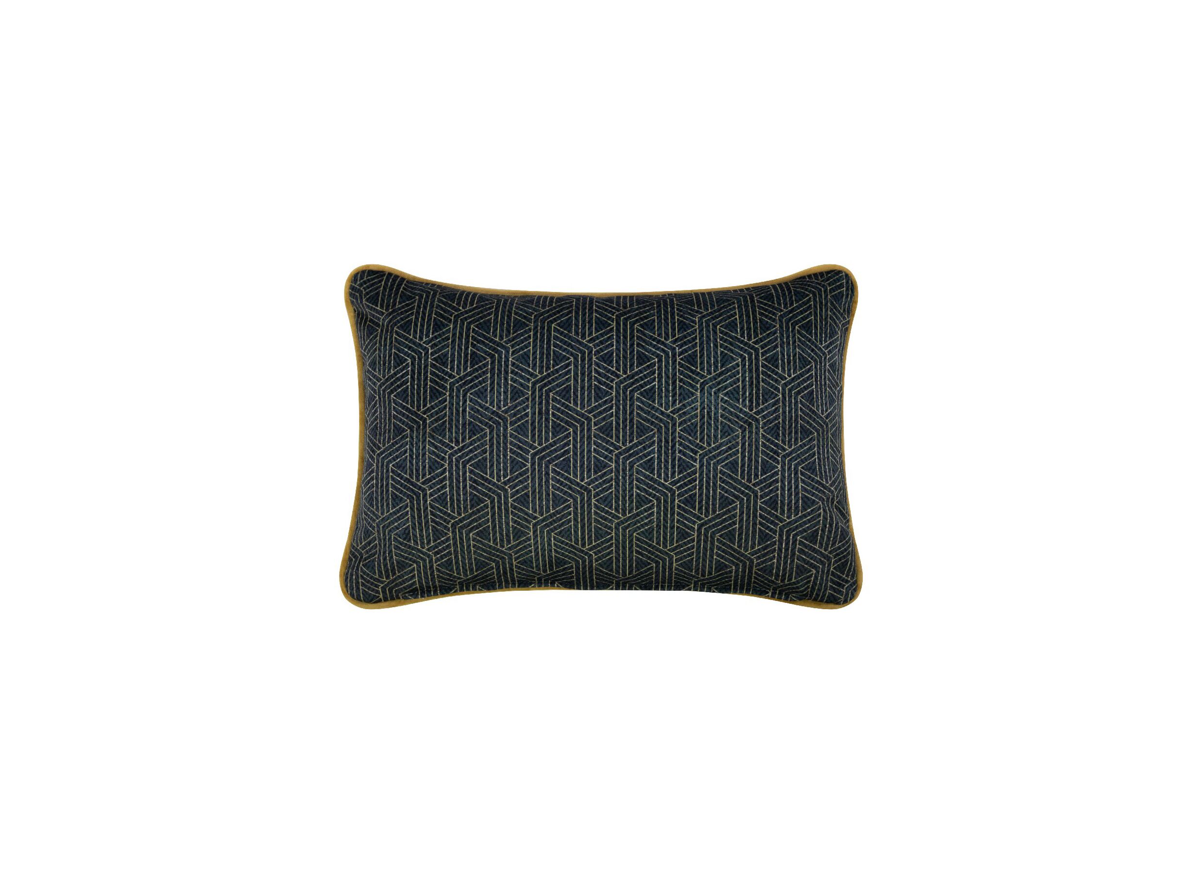 Aperçu - Coussin Joka 30x50cm - polyester - noir/jaune