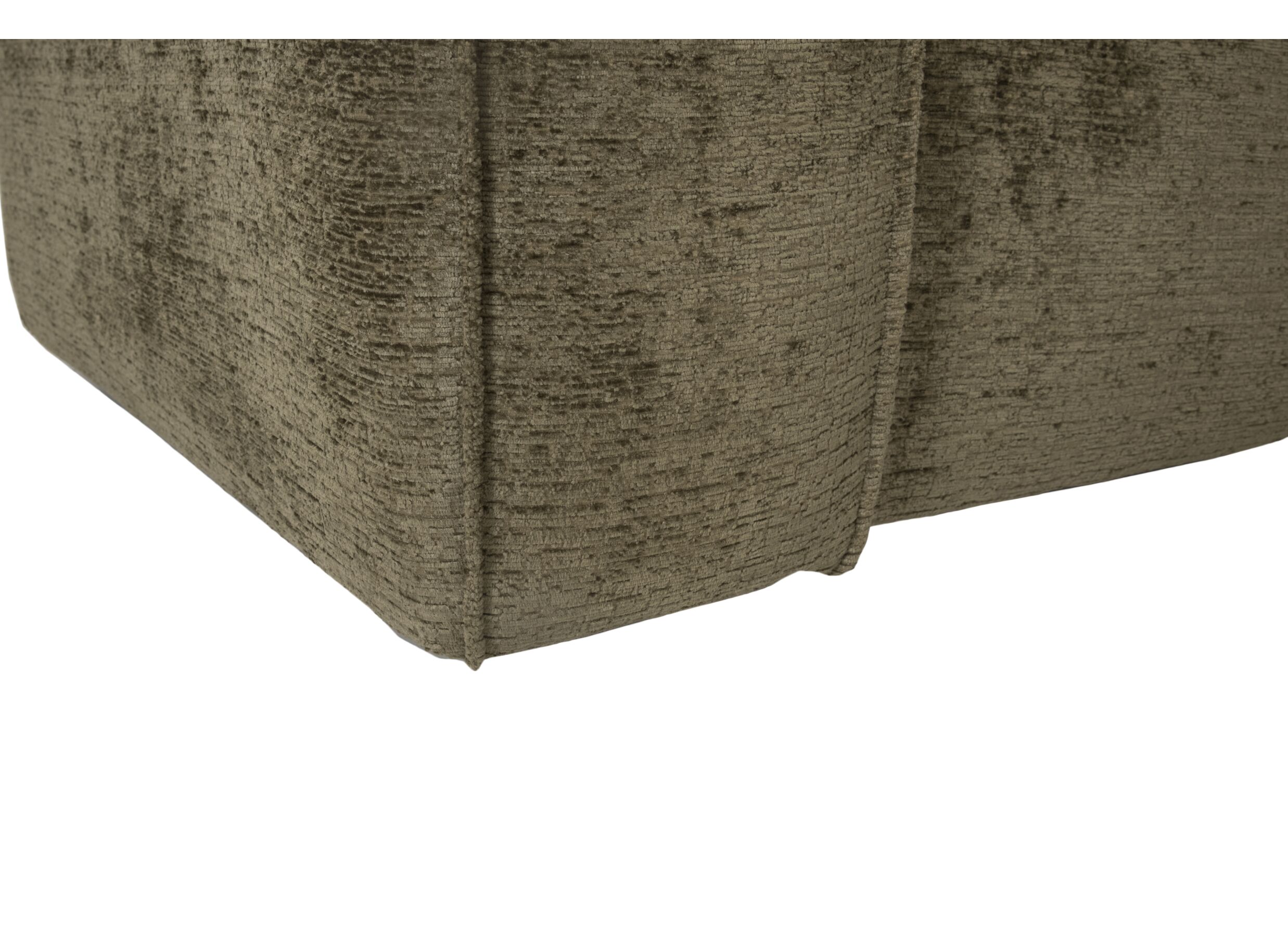 Detail - Canapé d'angle Luras 316x315cm - tissu army avec pouf