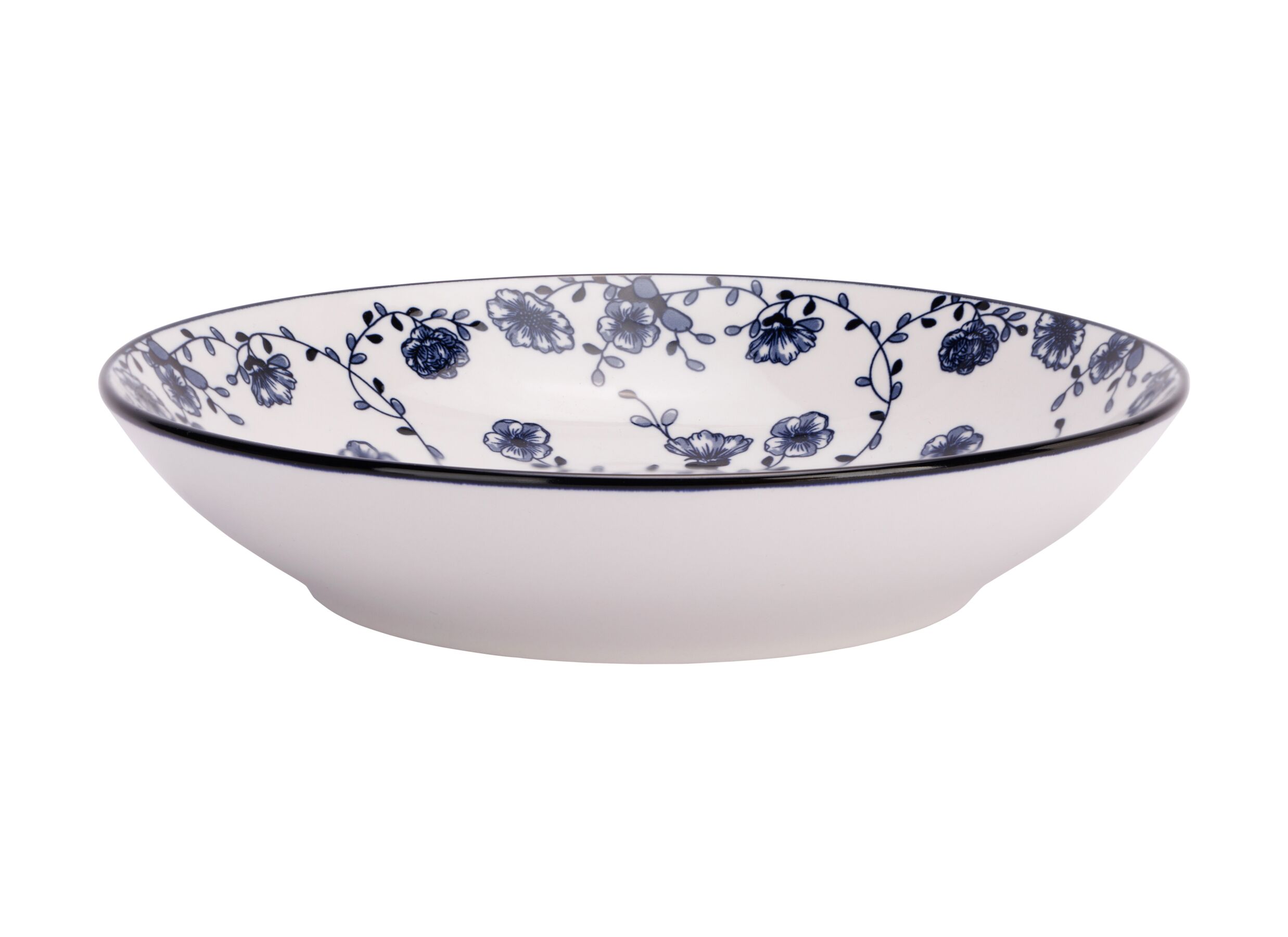 Aperçu - Assiette creuse Flor Azul Ø20cm - porcelaine - blanc & bleu