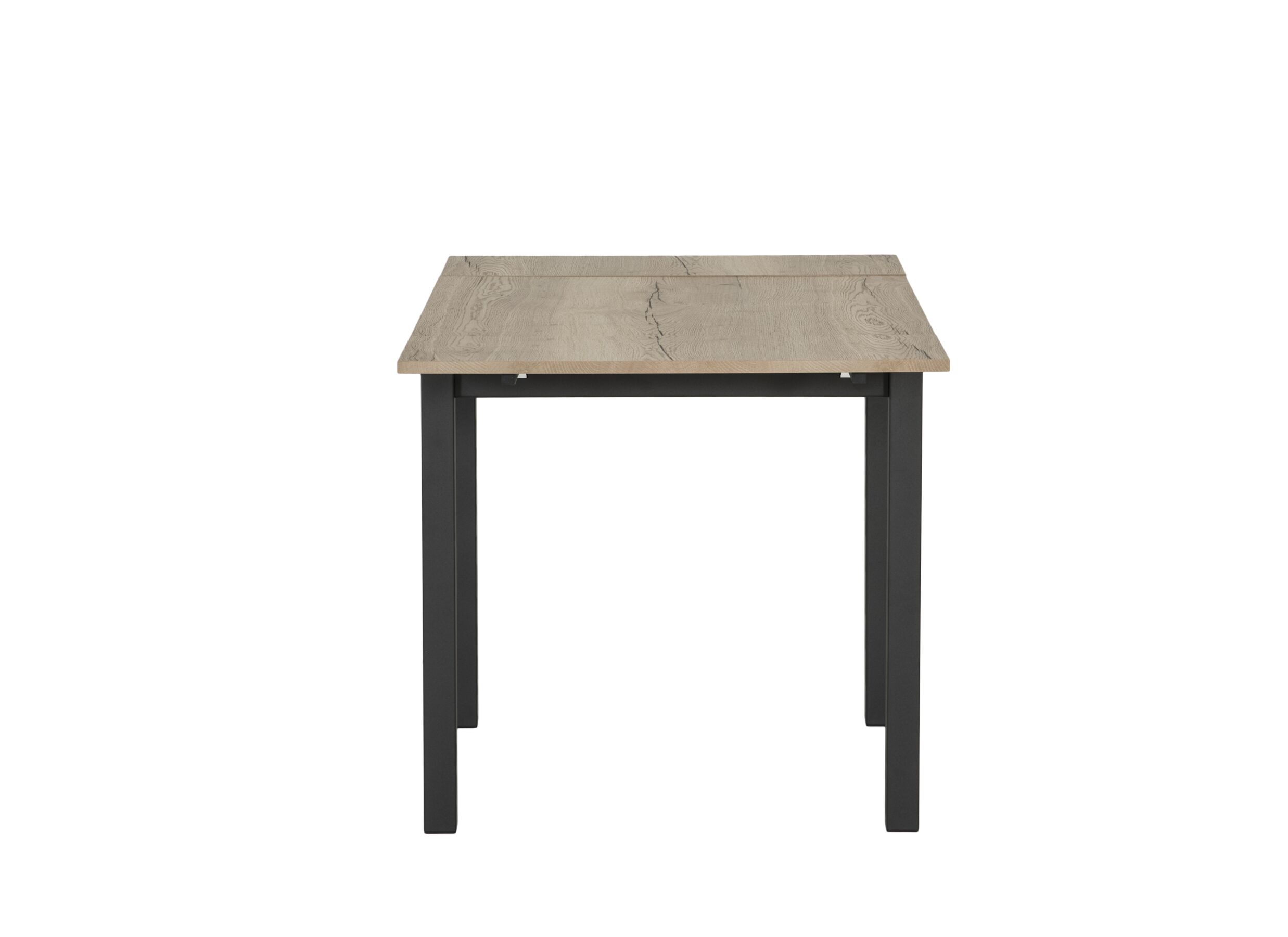Aperçu - Table Vienna 80/140x80cm - chêne massif/métal - naturel/anthracite