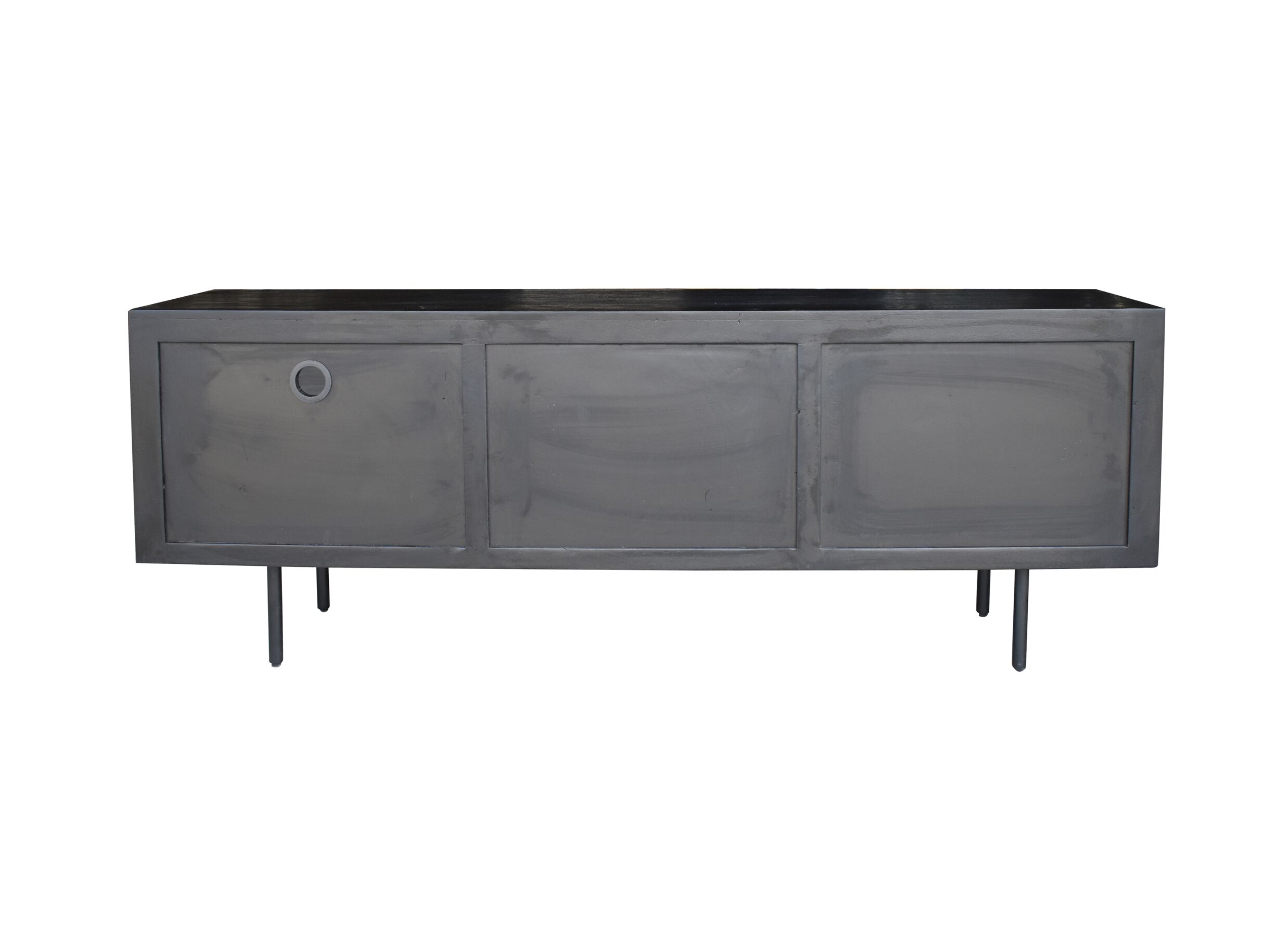 Meuble TV Lord 180cm - manguier massif & métal - naturel & noir