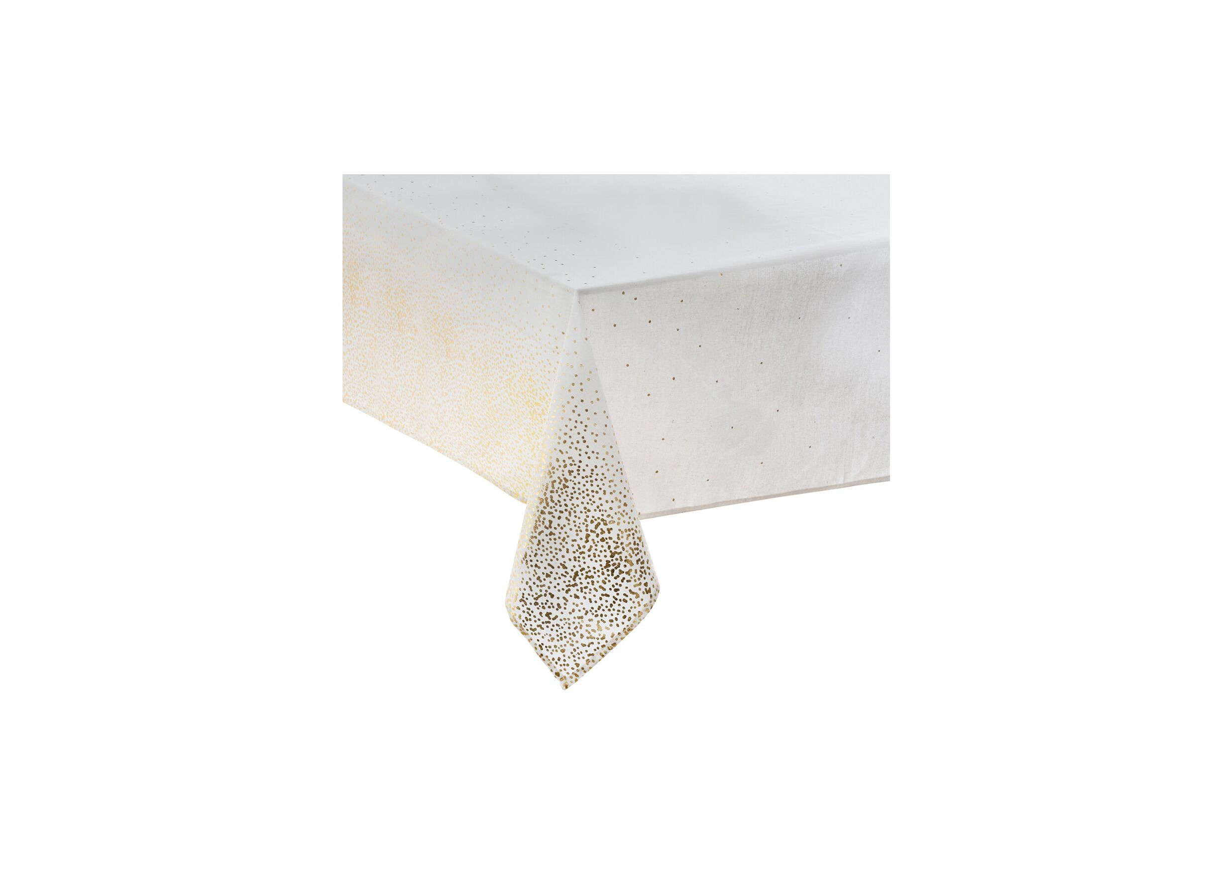 Tafelkleed Gouden stippen 140x360cm wit - Nappe Points d'or 140x360cm blanc
