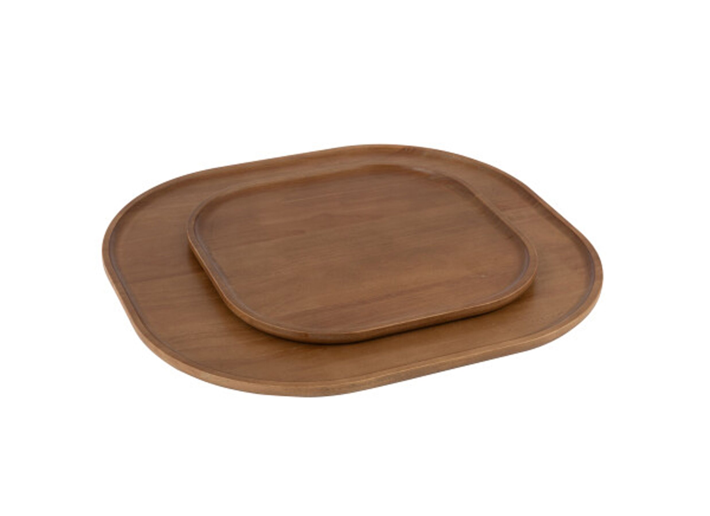 Aperçu - Plateau 44x44,5cm - bois d'hévéa - marron