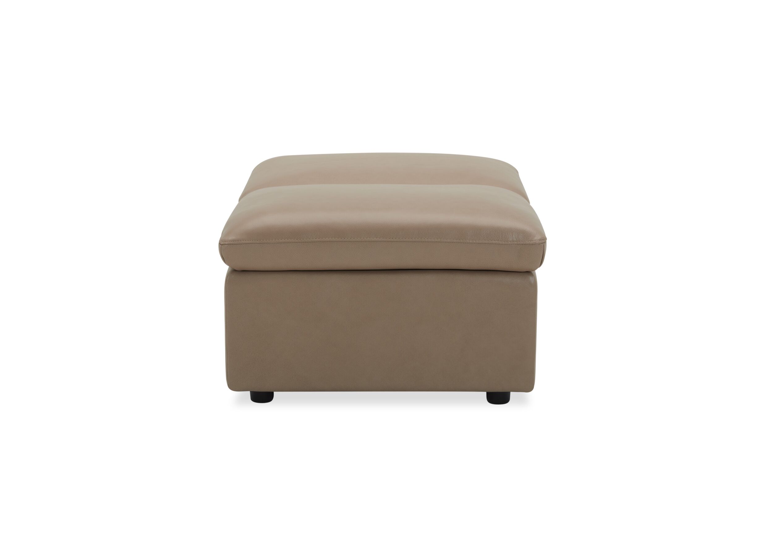 Pouf Back 102x71cm cuir camel avec rangement