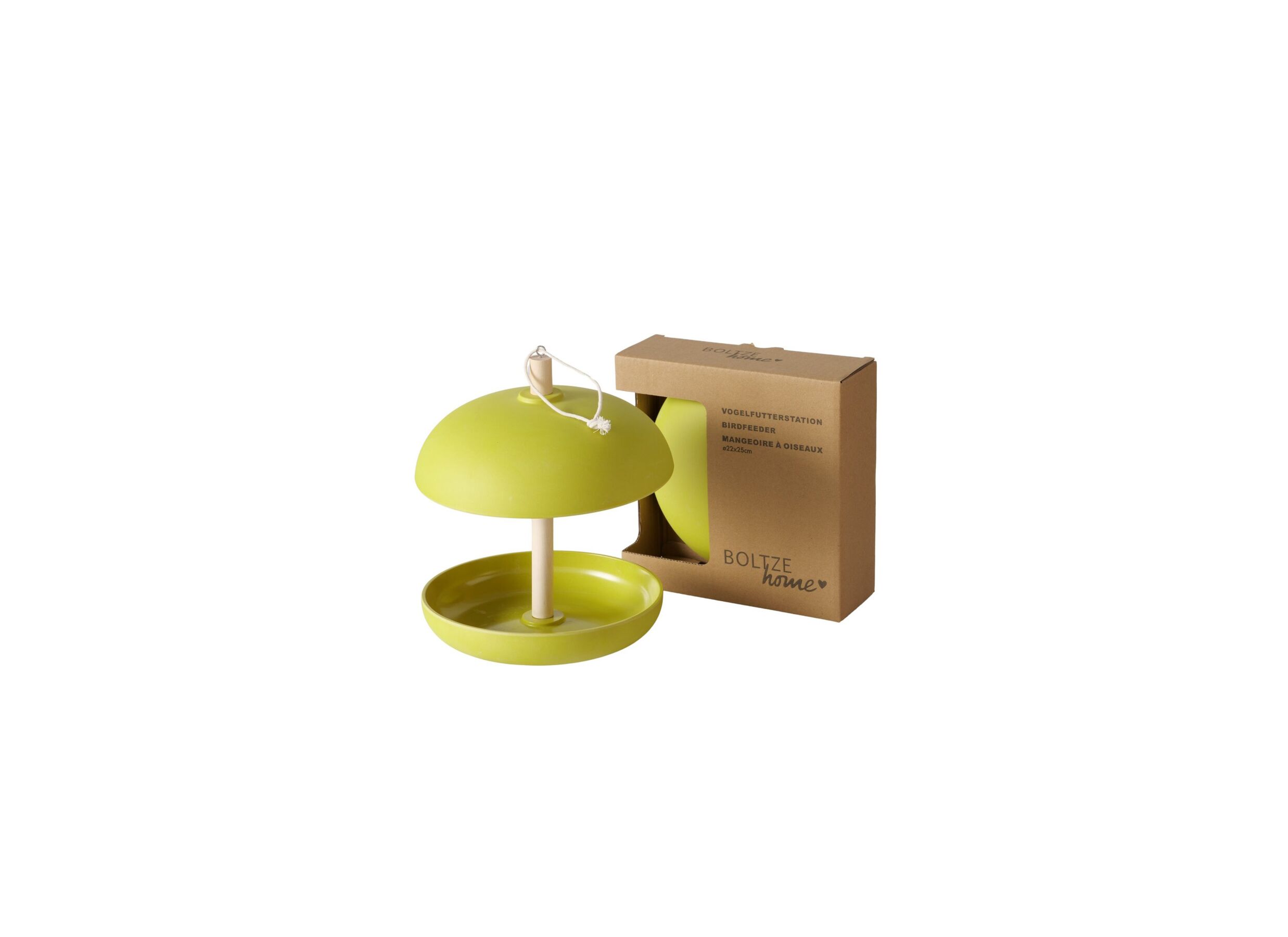 Vogelhuisje Giardino Ø21cm - kunststof/bamboe - groen - Vogelhuisje Giardino Ø21cm - kunststof/bamboe - groen