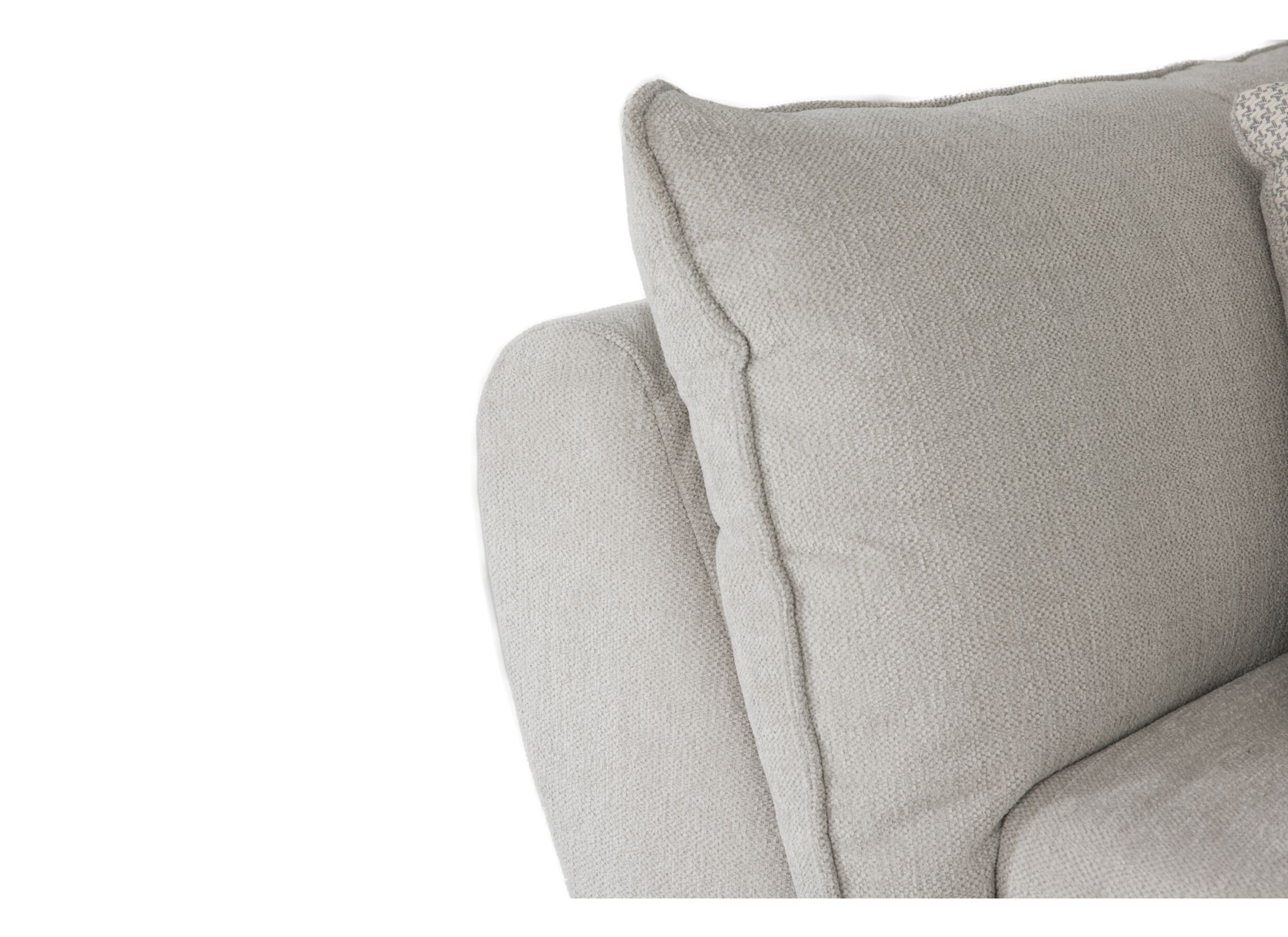 Canapé d'angle Jerez 303x205cm - tissu - greige avec fonction de lit et rangement