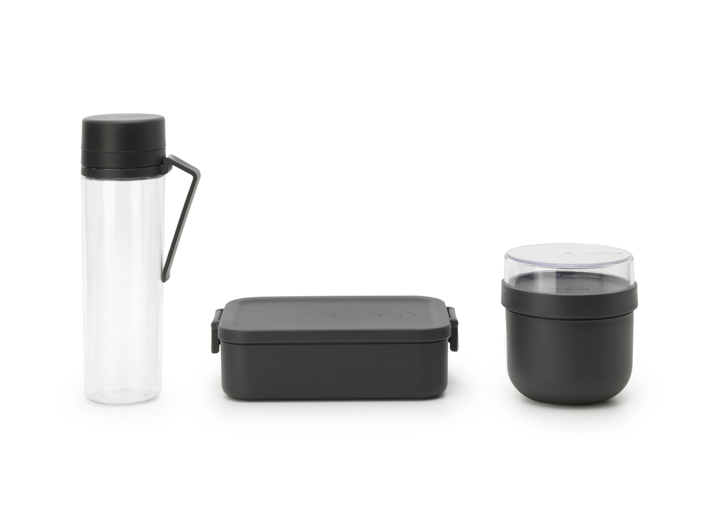 Hoofdfoto - Make & Take Ontbijt- en lunchset 3-delig - kunststof - dark grey