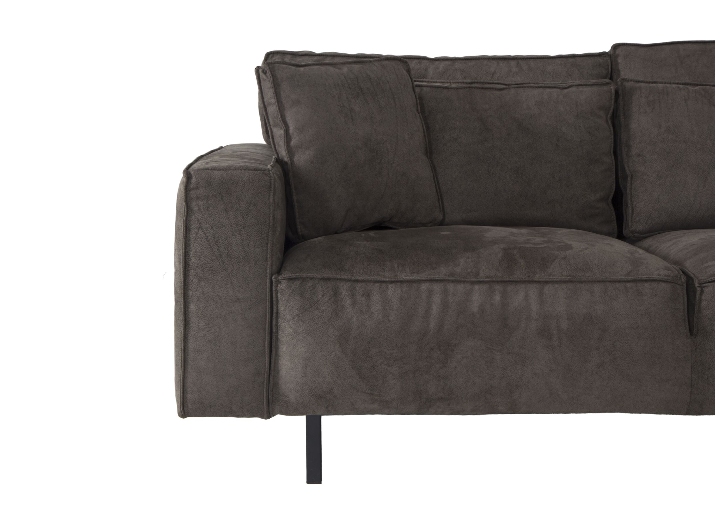 Canapé d'angle Monolithos 373x332cm - tissu - brun