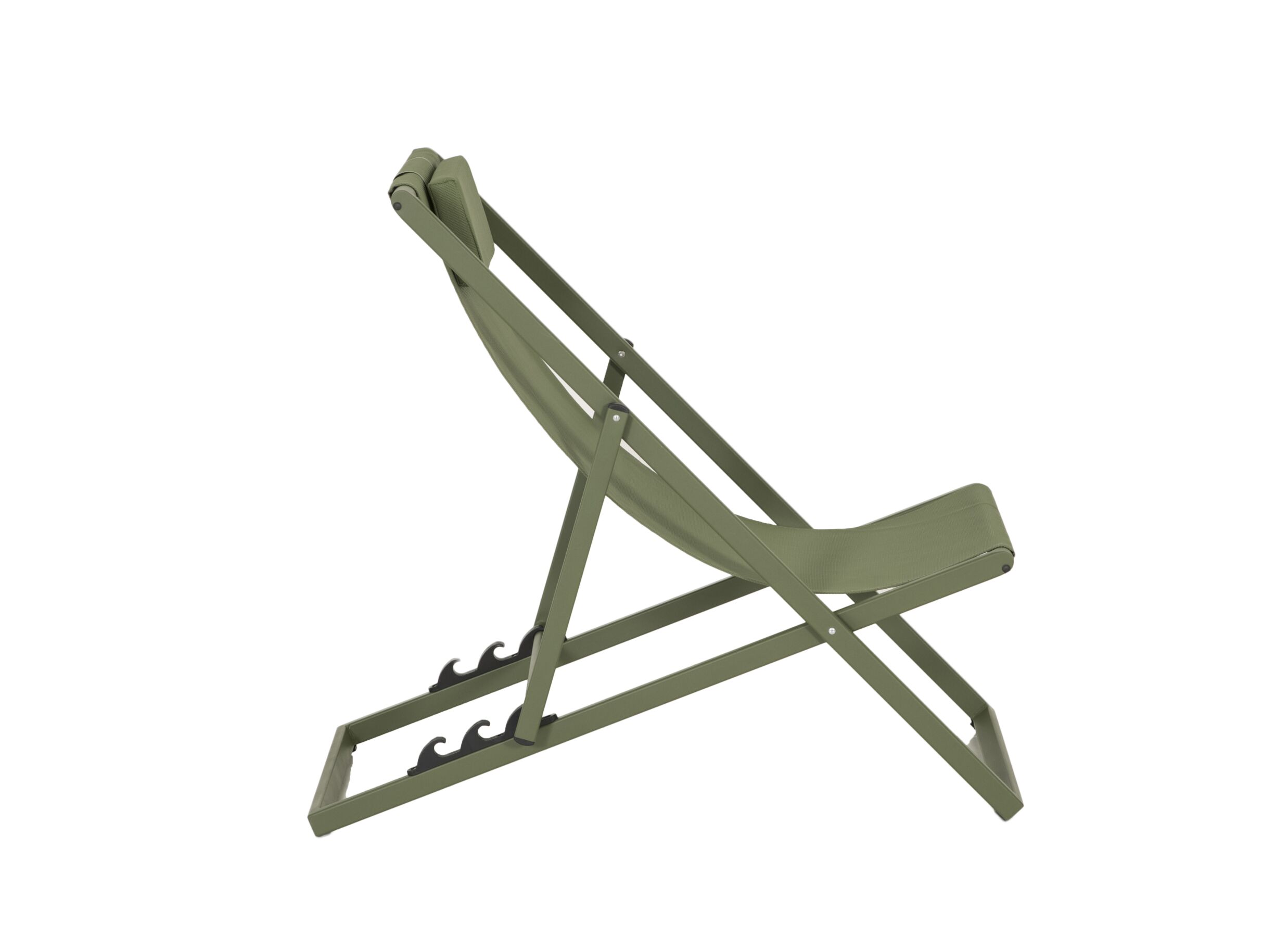 Overzichtsfoto - Strandstoel Plage aluminium - groen