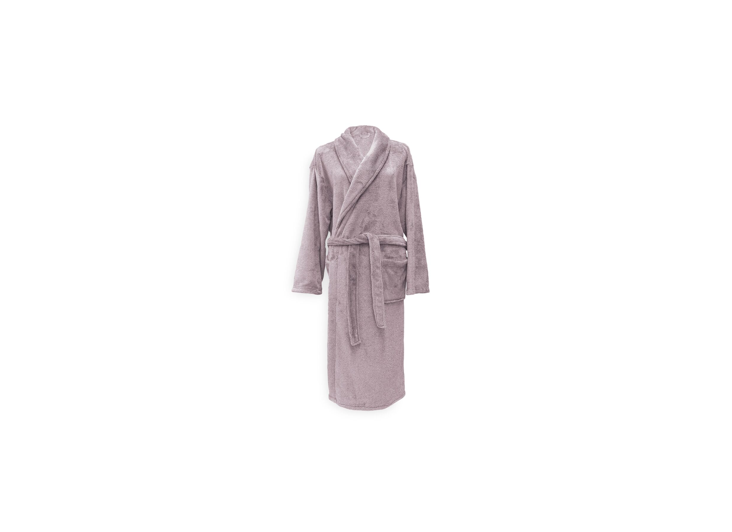 Badjas M polyester pale pink