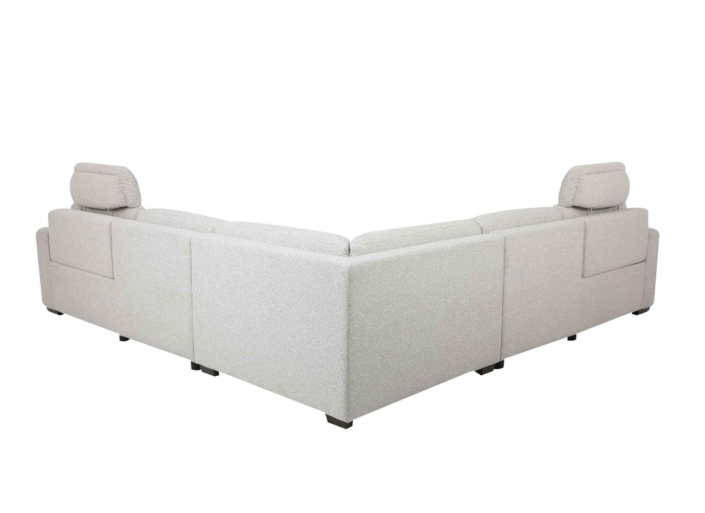Overzichtsfoto - Hoeksalon Delta 300x300cm - stof - grijs met relax