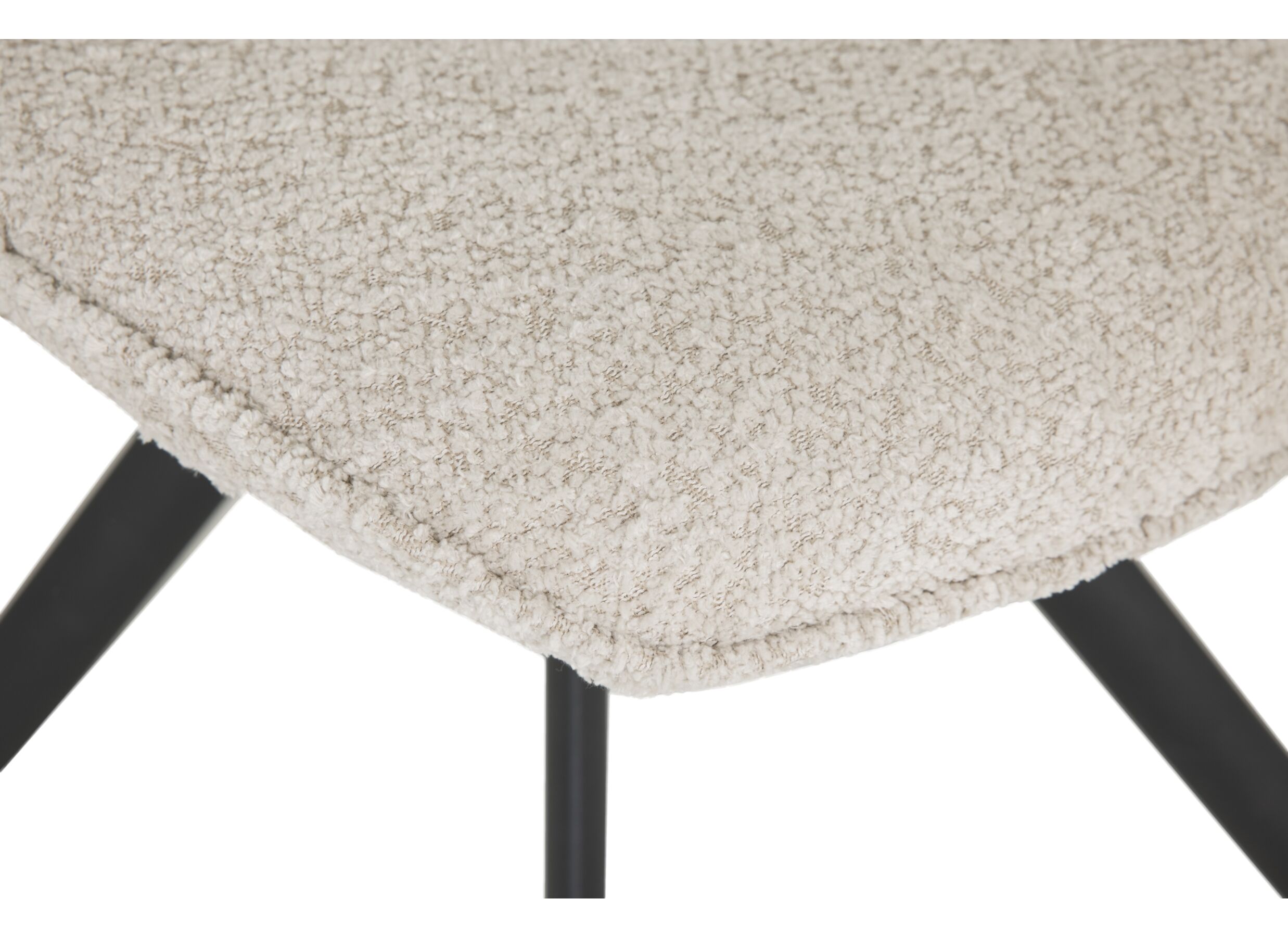 Detailfoto - Draaistoel Adrian 60x58x86cm - polyester - wit