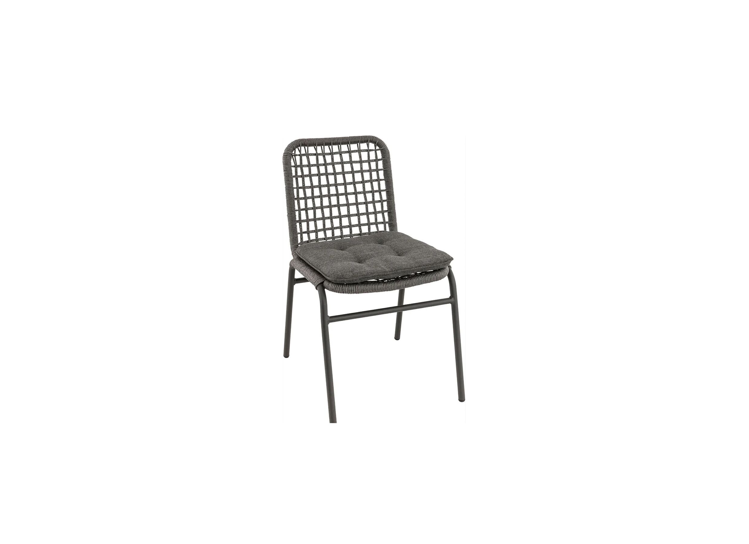 Chaise de jardin Hopi 55x61x81cm - artificial rattan - anthracite