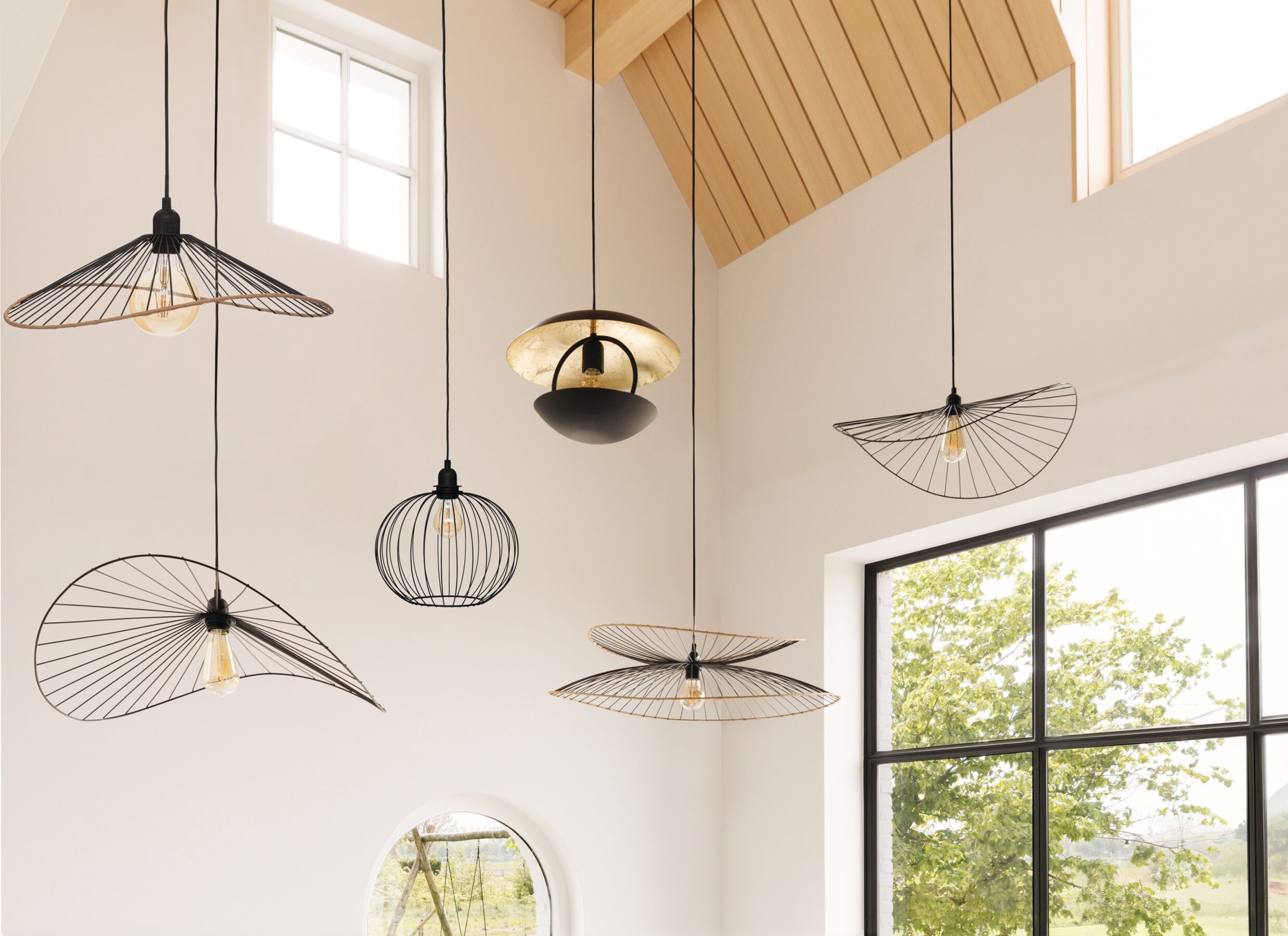 Sfeerfoto - Hanglamp Adelia Ø98cm - staal - zwart