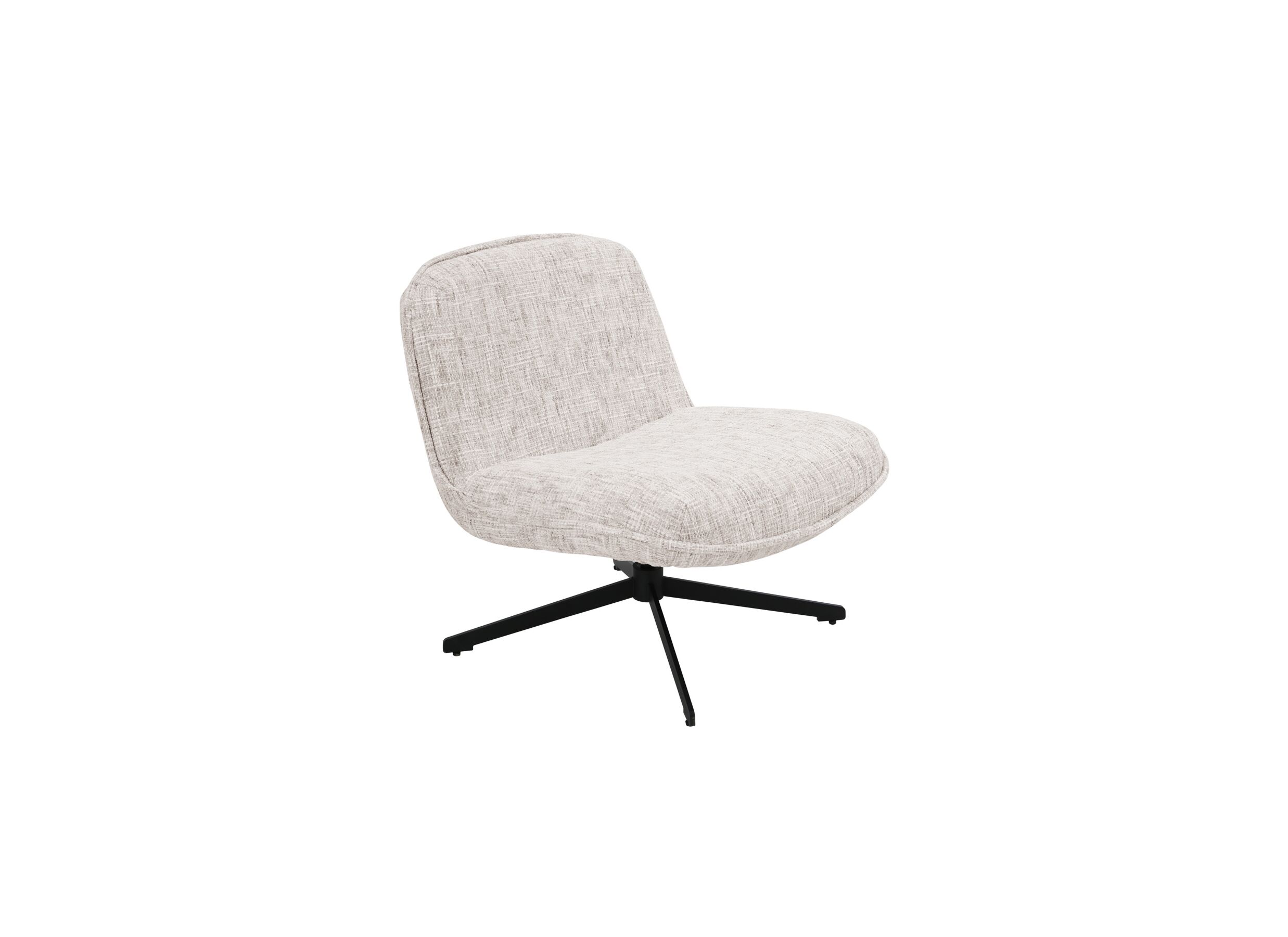 Overzichtsfoto - Draaifauteuil Area polyestervezel - beige - 76x70x80cm
