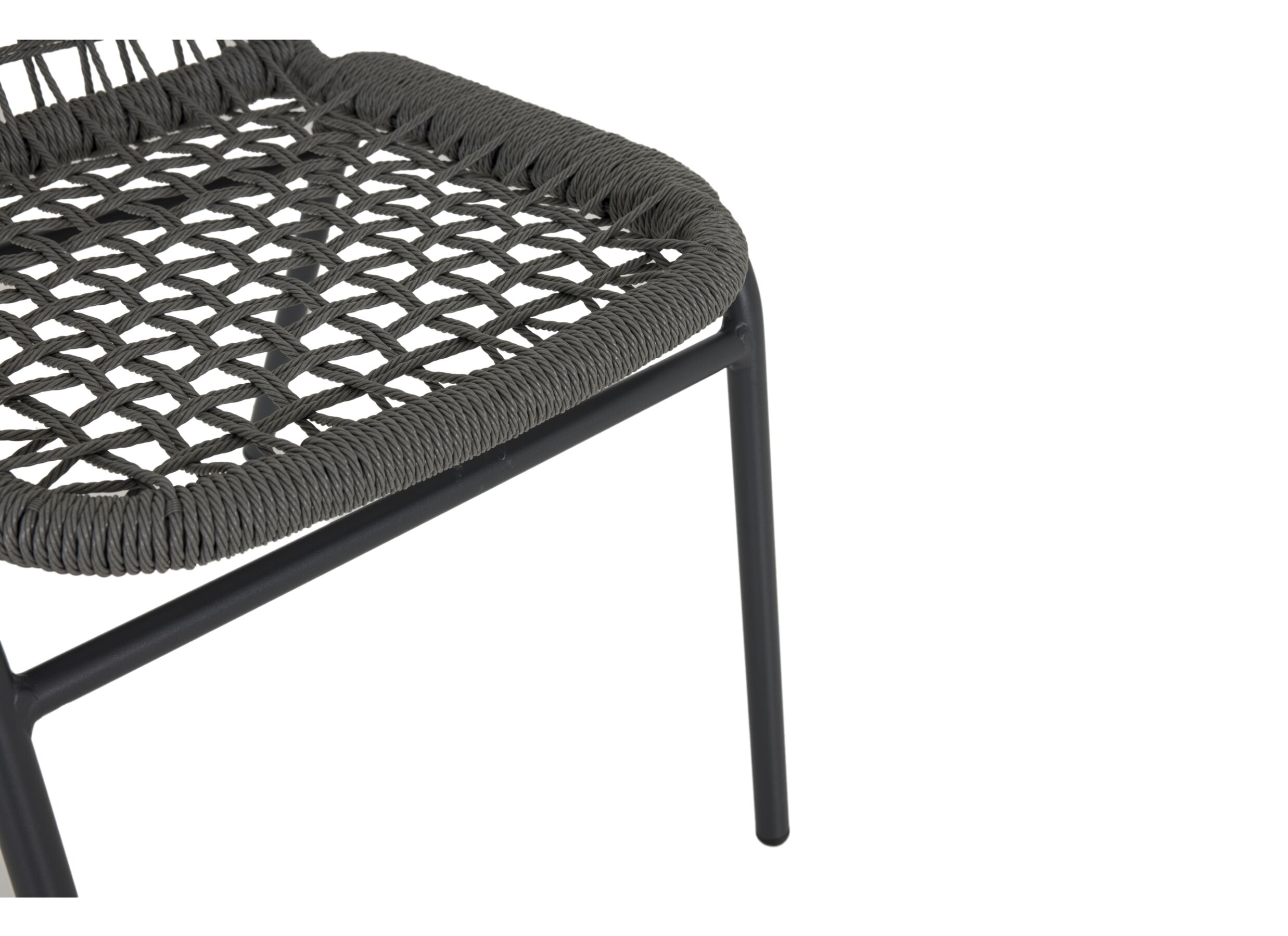 Chaise de jardin Hopi 55x61x81cm - artificial rattan - anthracite