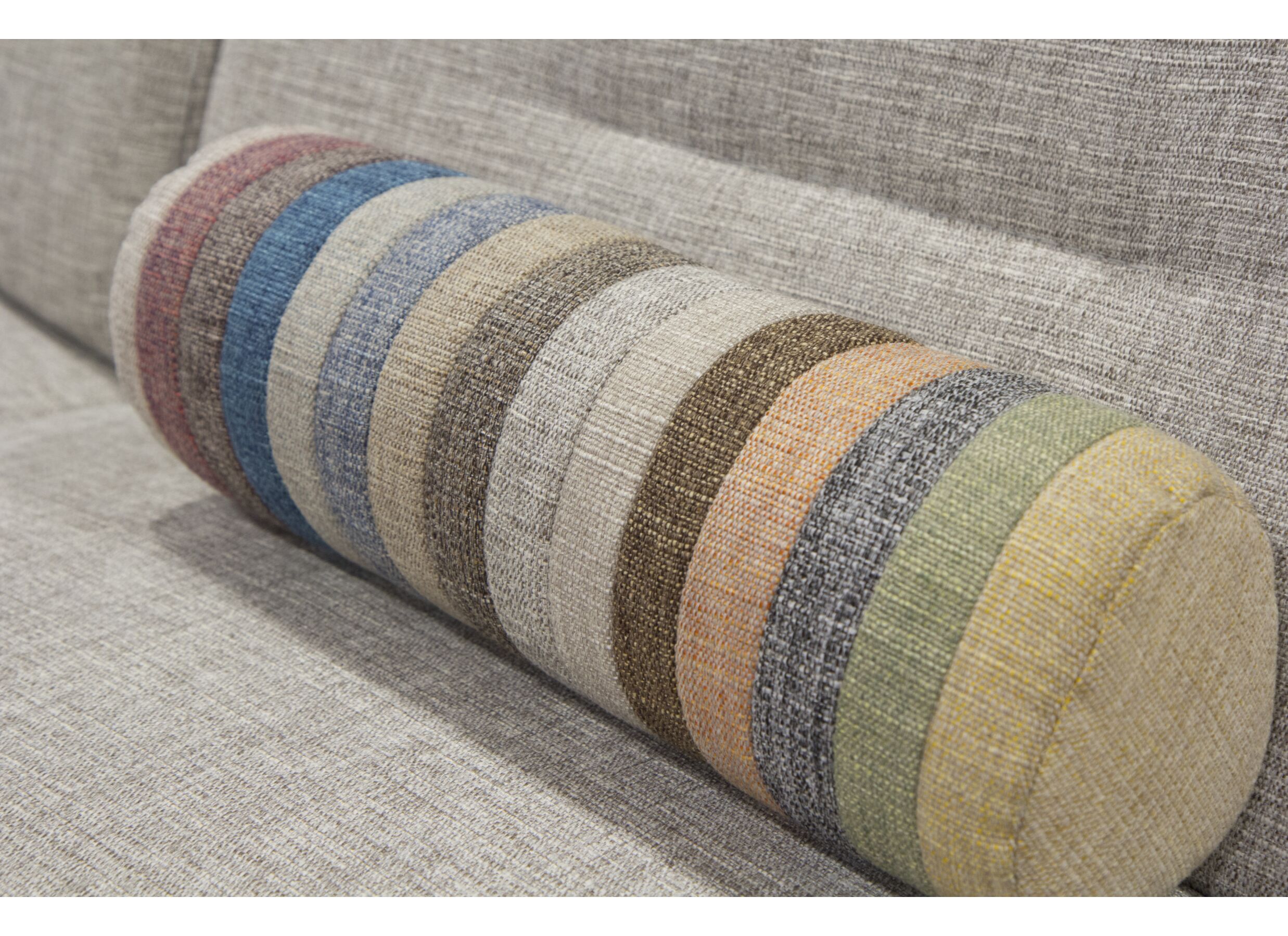 Canapé d'angle Cosa 295x229cm - tissu - gris