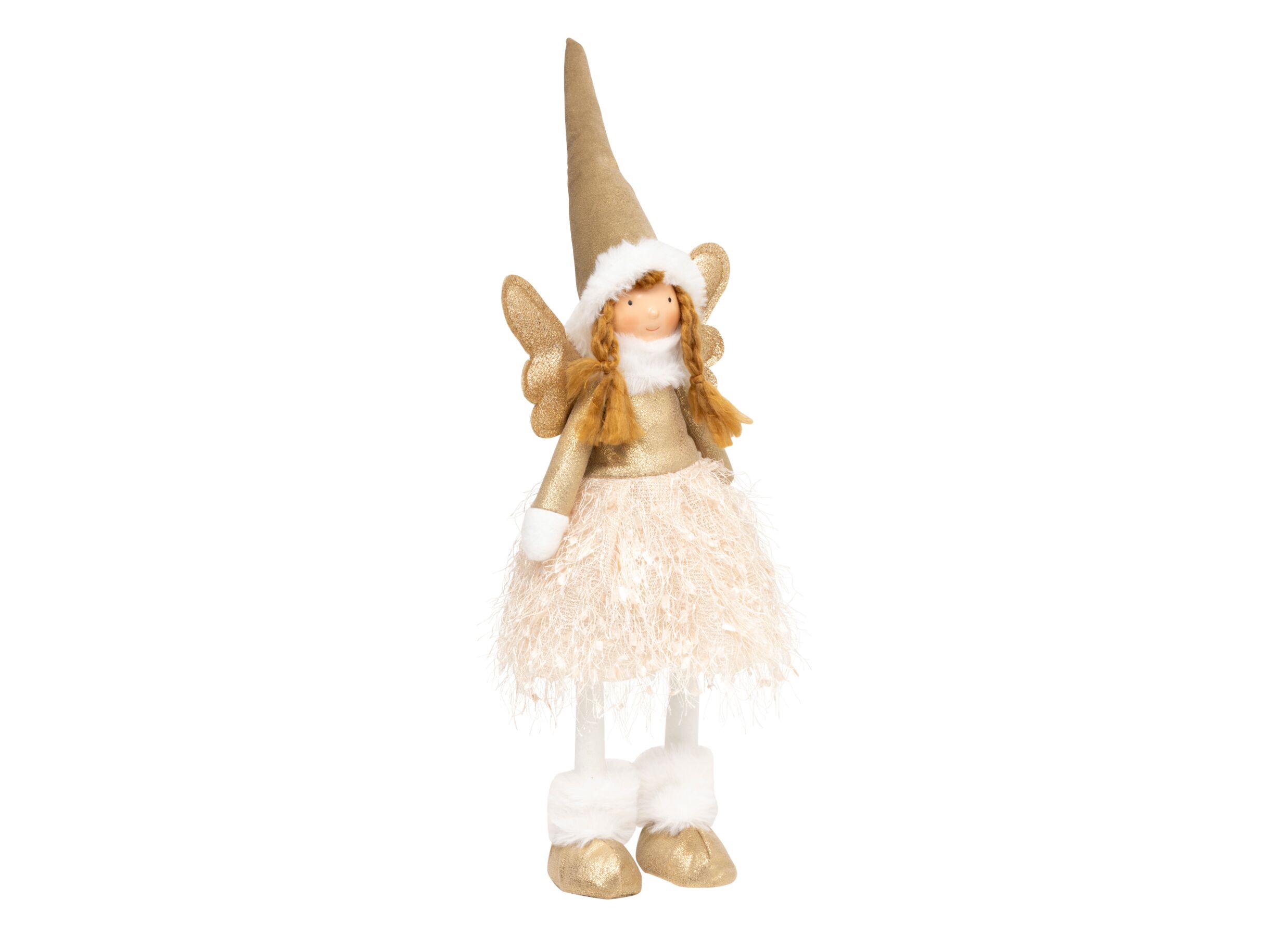 Plus Important - Décoration de Noël Fee H48cm - tissu - doré