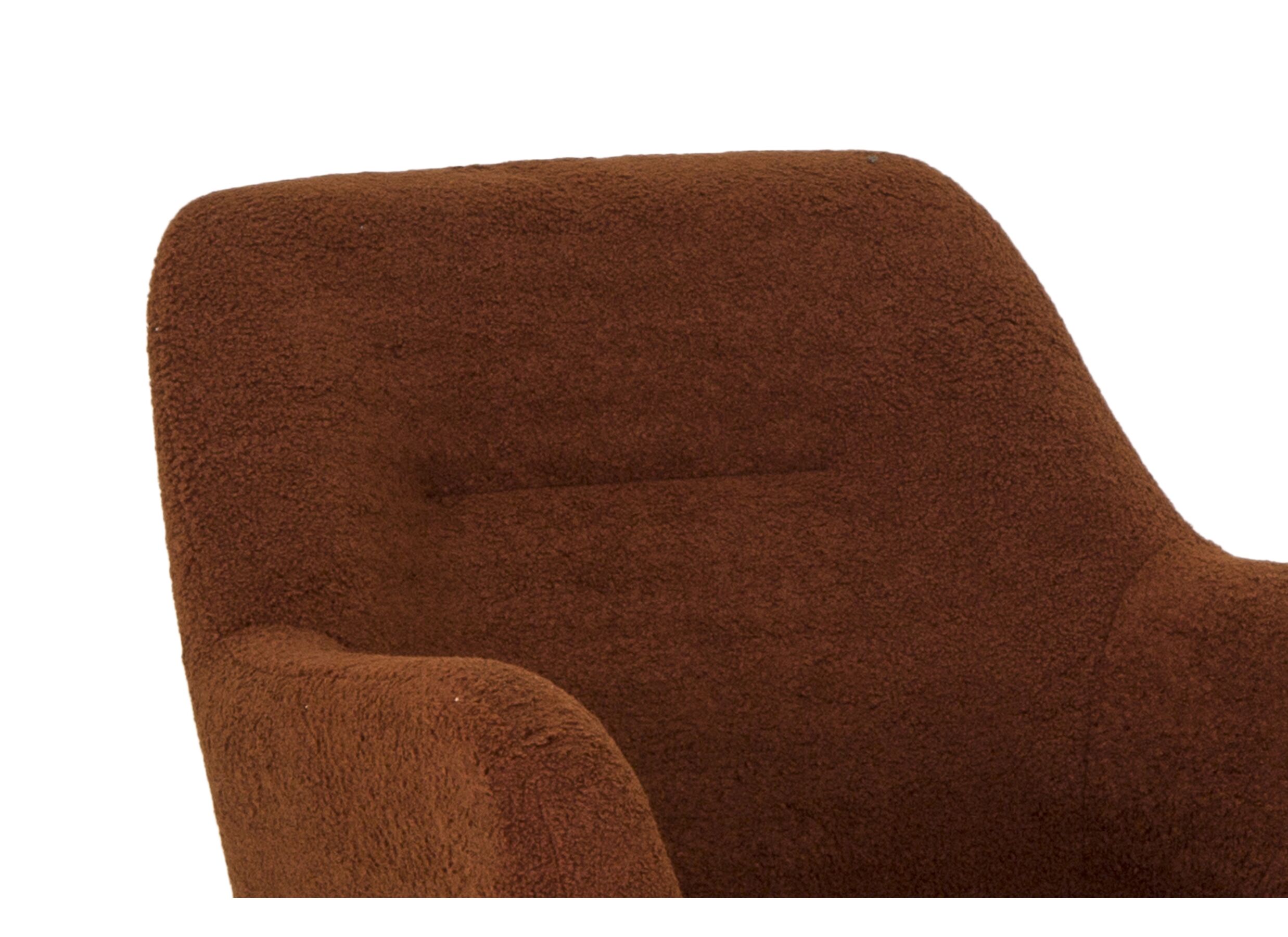 Detail - Fauteuil Pacha 70x60x82cm - bouclé - rouille