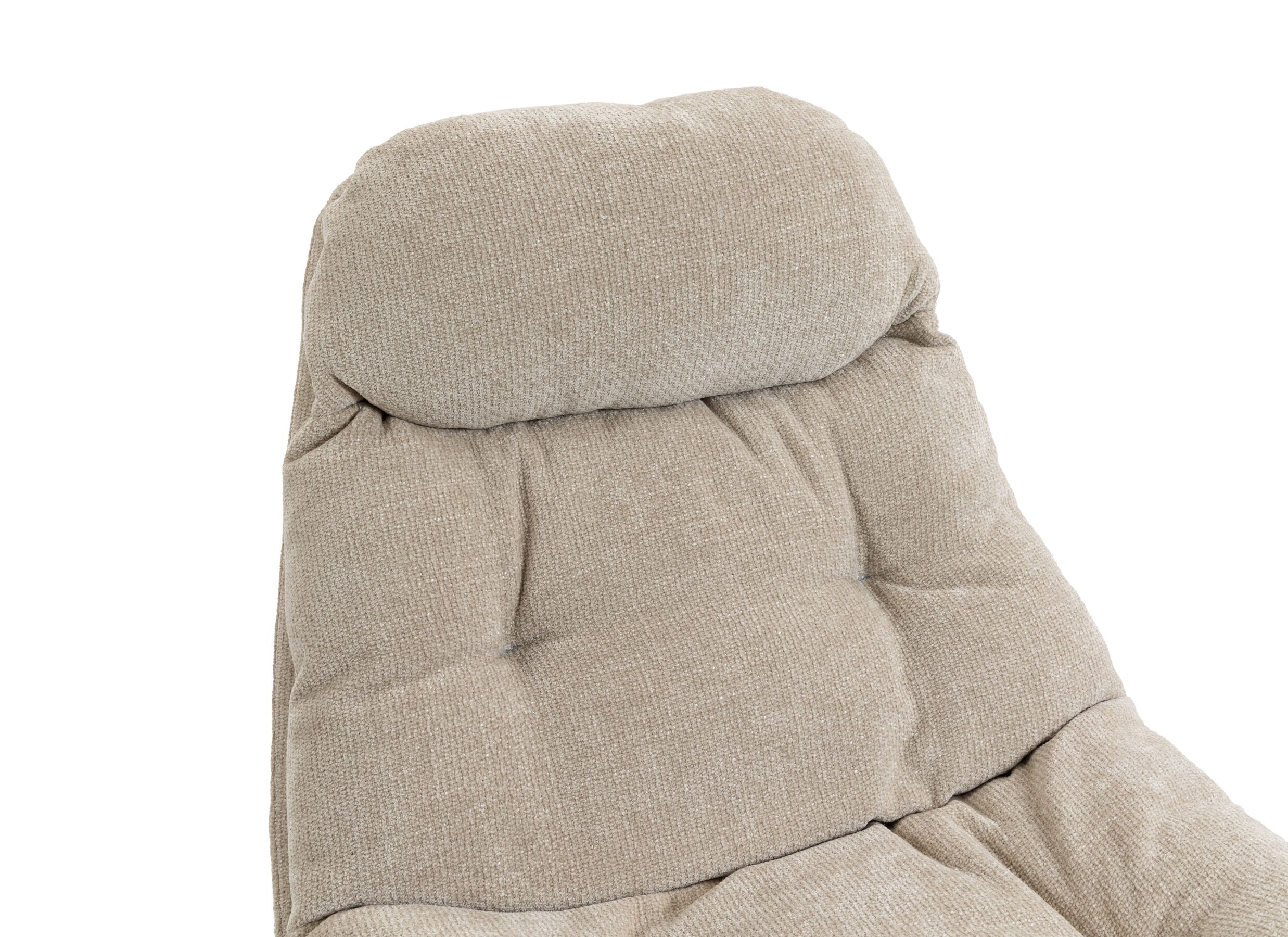 Detailfoto - Draaifauteuil Nouka 81x96x98cm - stof - beige